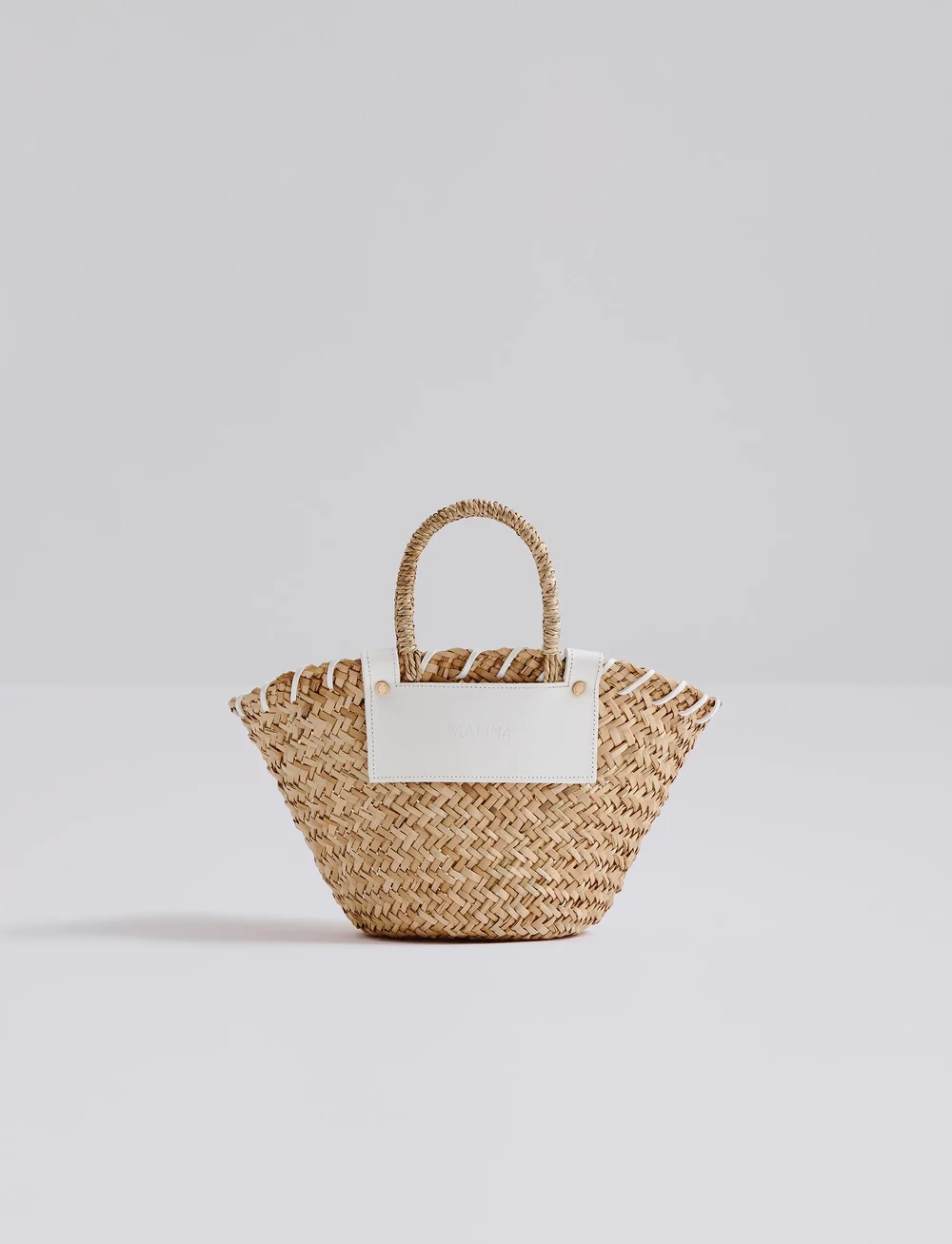 Malina - Niki straw bag - shoppers - ivory - 0