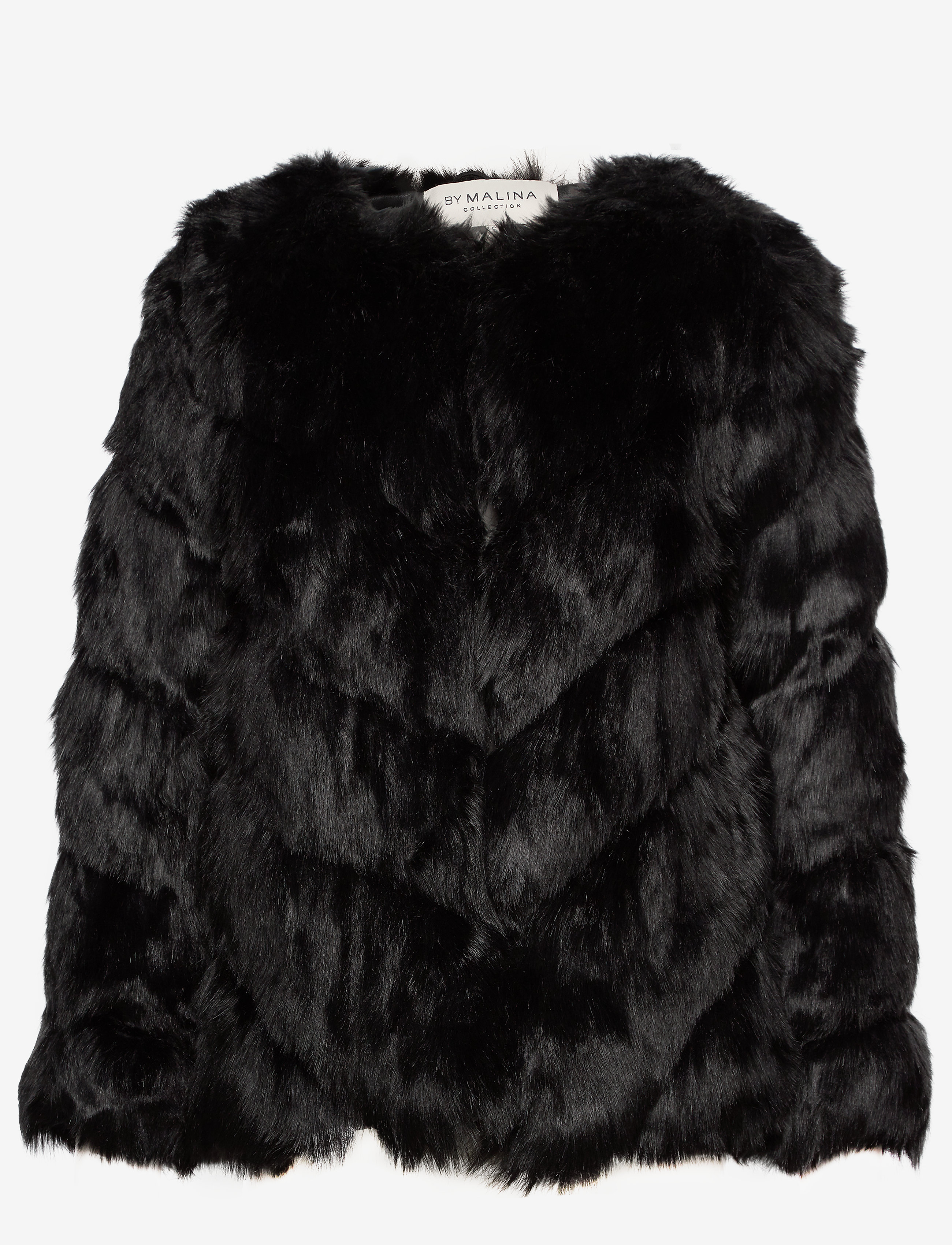 By Malina - Oria faux fur jacket - black - 1