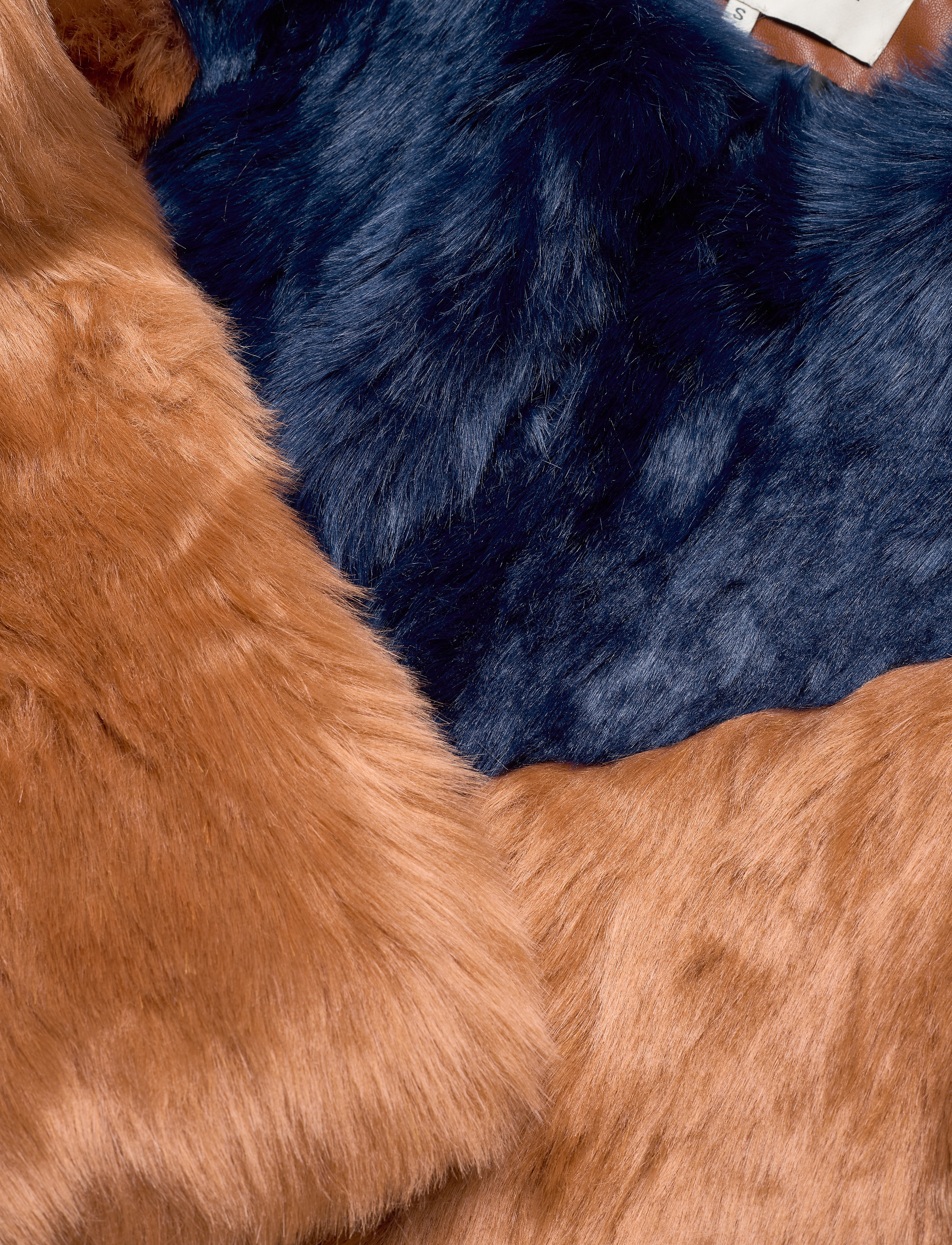 By Malina - Rocca faux fur jacket - spiced honey-inc blue - 4