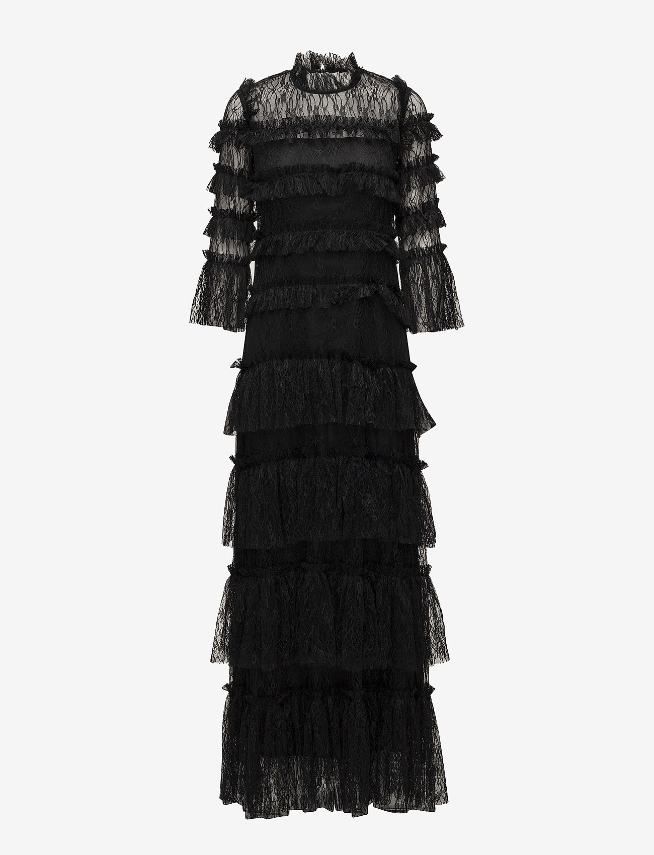 Malina - Carmine Long Sleeve Lace Maxi Dress - sukienki wieczorowe - black - 1