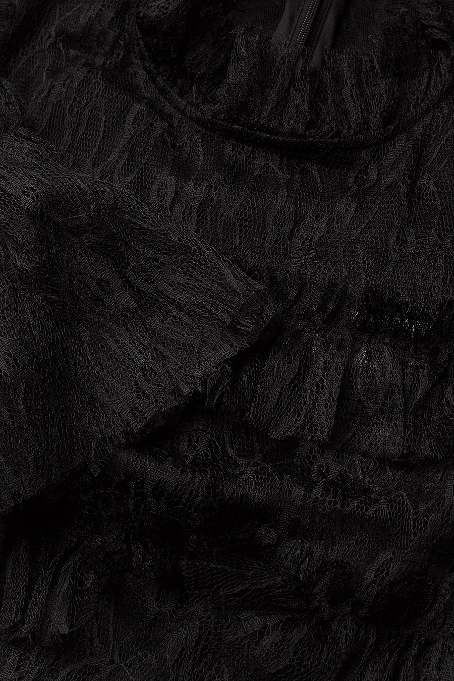 Malina - Carmine Long Sleeve Lace Maxi Dress - aftonklänningar - black - 4