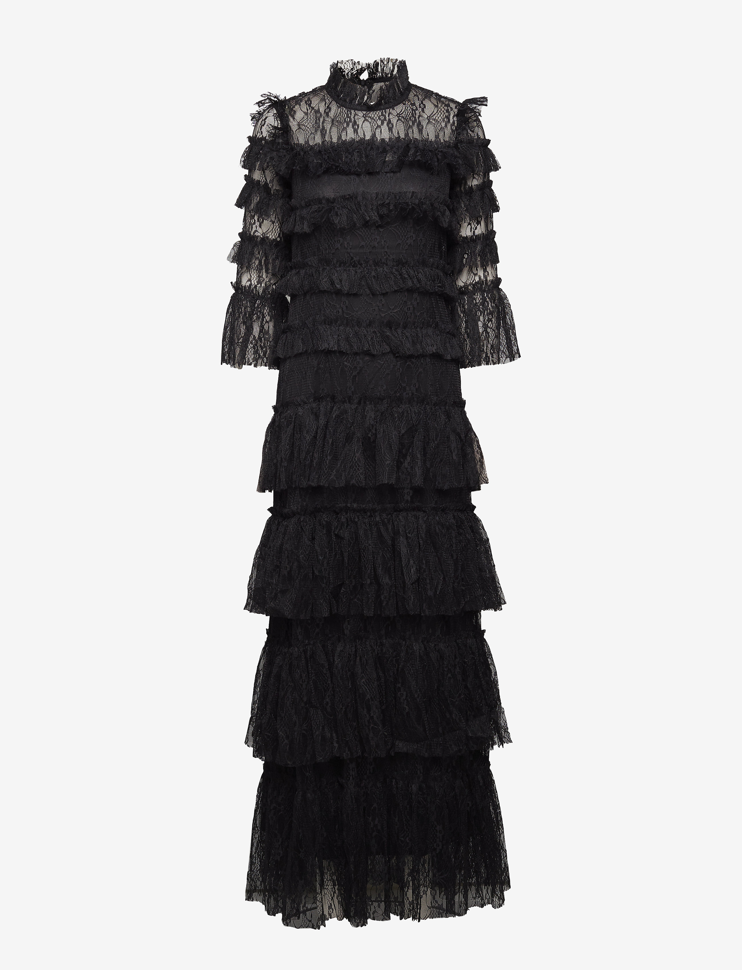 Malina Carmine Long Sleeve Lace Maxi Dress - Maxi kjoler - BLACK / black