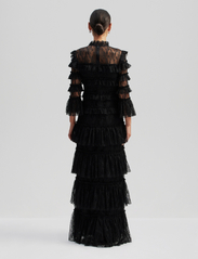 Malina - Carmine long sleeve maxi lace dress - selskapskjoler - black - 3