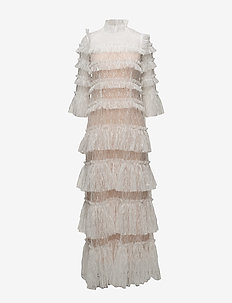 Carmine long sleeve maxi lace dress, By Malina