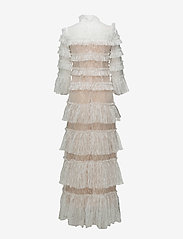By Malina - Carmine long sleeve maxi lace dress - aftonklänningar - cloudy white - 2