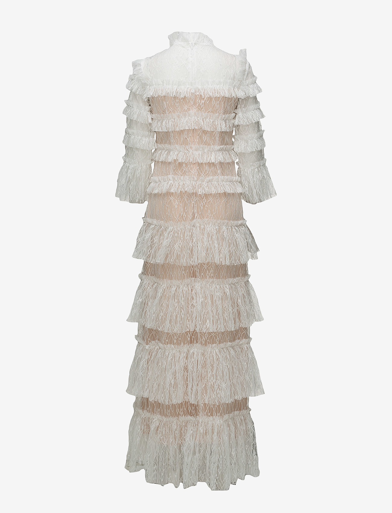 Malina - Carmine Long Sleeve Lace Maxi Dress - vakarinės suknelės - cloudy white - 2