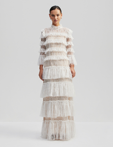 Carmine long sleeve maxi lace dress, By Malina