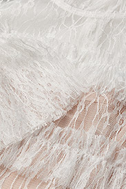 By Malina - Carmine long sleeve maxi lace dress - aftonklänningar - cloudy white - 6