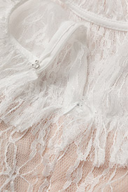 Malina - Carmine long sleeve maxi lace dress - sukienki wieczorowe - cloudy white - 7