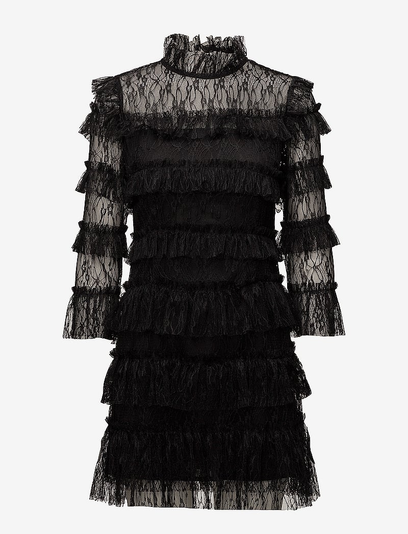 Malina - Carmine frill lace mini dress - cocktailkleider - black - 1