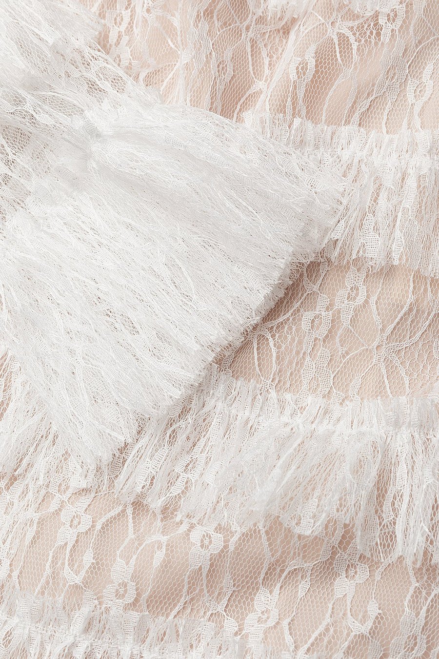 Malina - Carmine frill lace mini dress - cocktailklänningar - cloudy white - 4