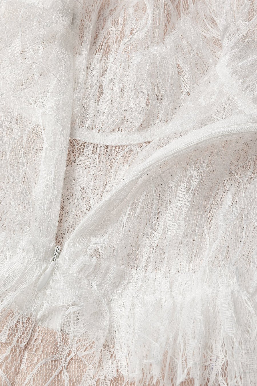 Malina - Carmine frill lace mini dress - cocktailklänningar - cloudy white - 5