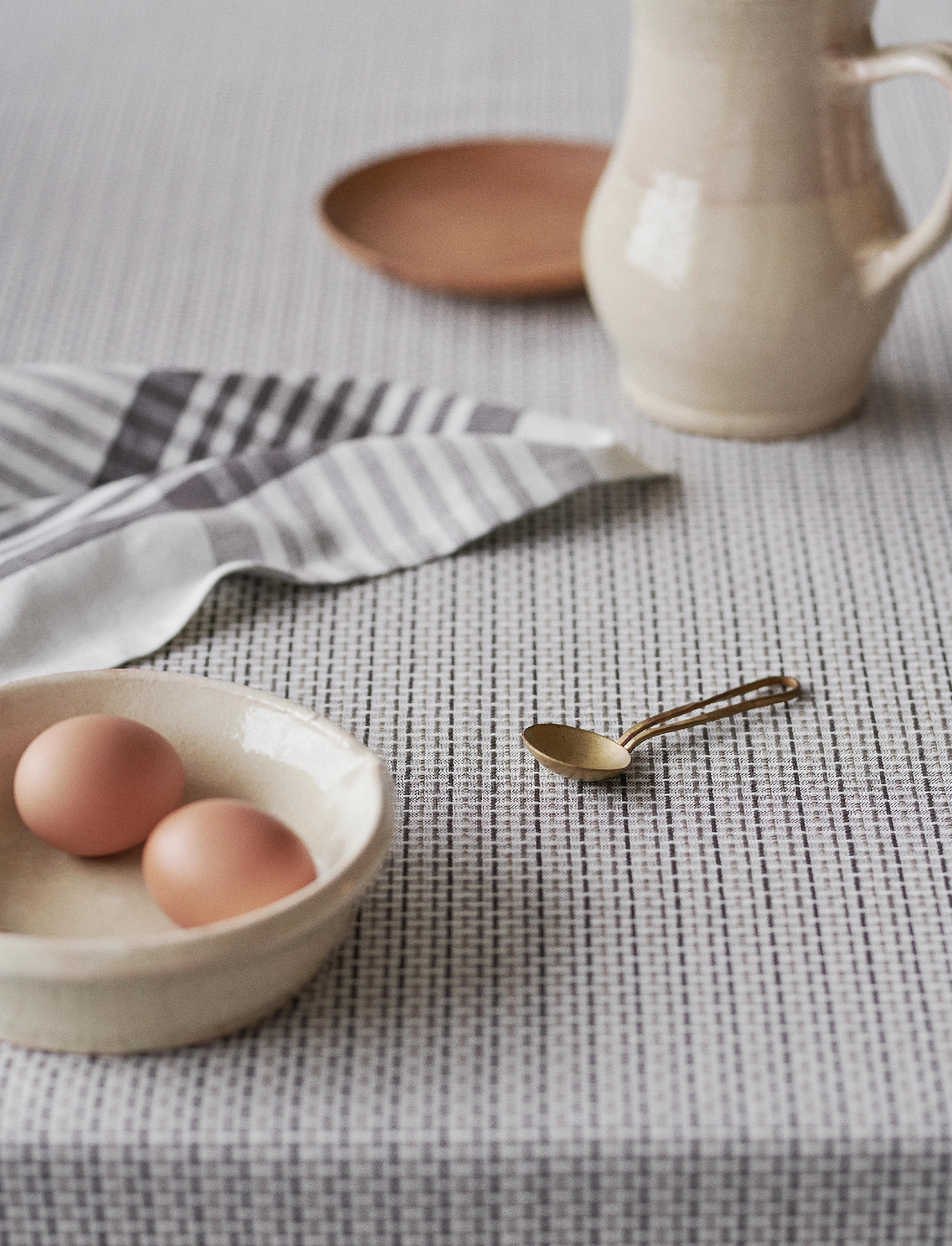 By Mogensen - Table-cloth Dubby - galdauti - grey, creme, dark grey, white - 2
