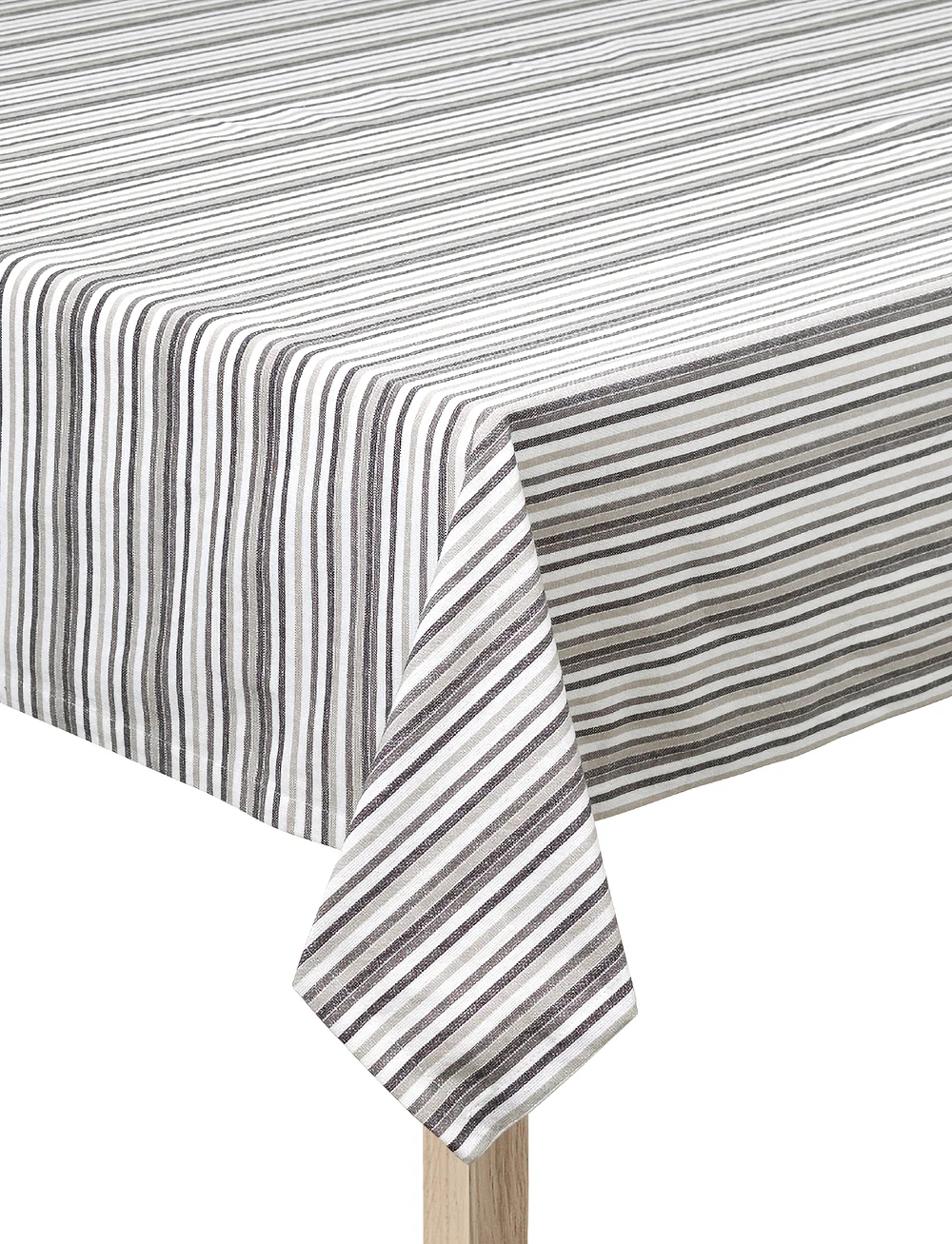 By Mogensen - Table-cloth Small Stripes - tablecloths & runners - grey, brown, black, white - 3