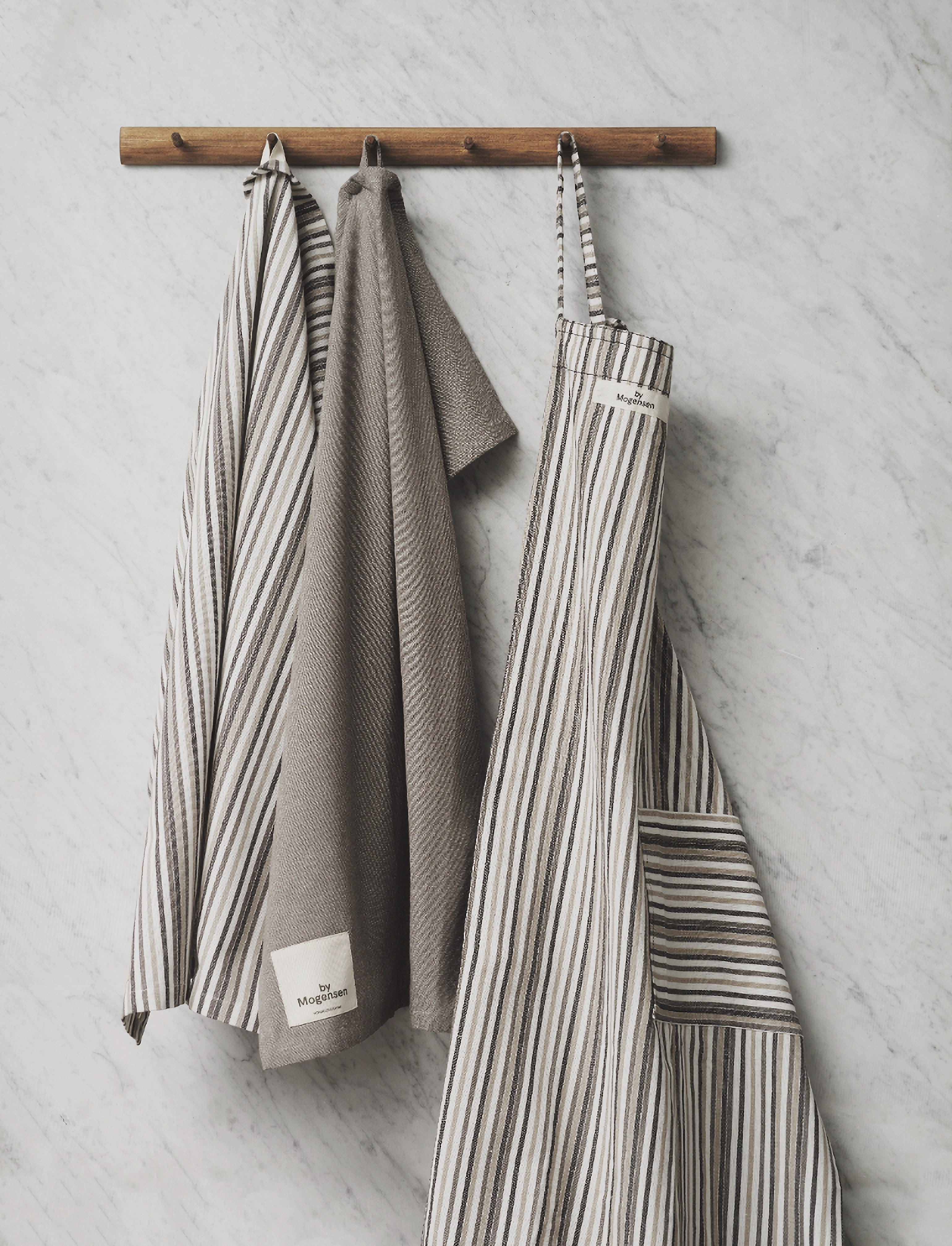 By Mogensen - Disktrasa Small stripes - grey, brown, black, white - 4