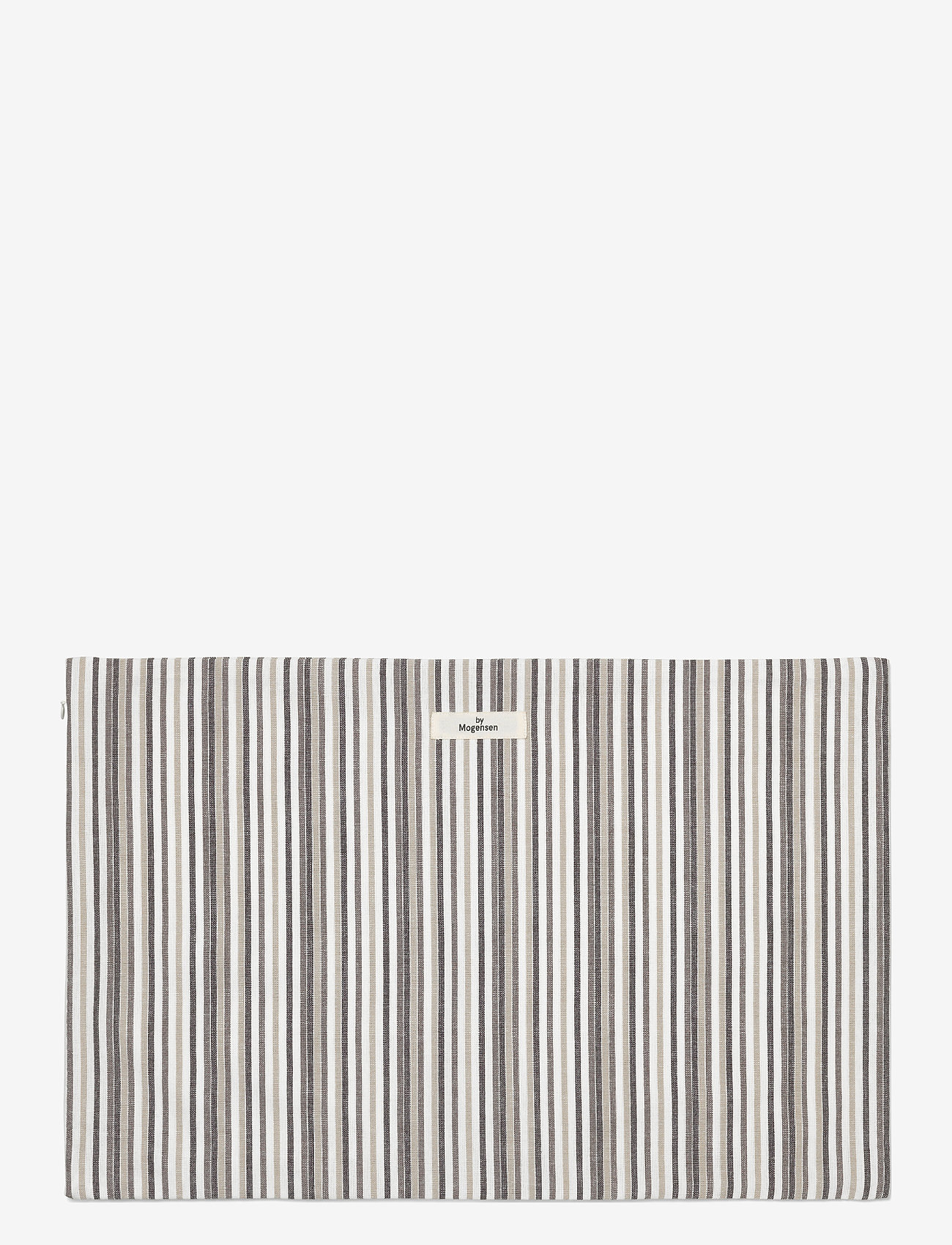 By Mogensen - Pillow cover Small Stripes - pillow cases - grey, creme, dark grey, white - 0