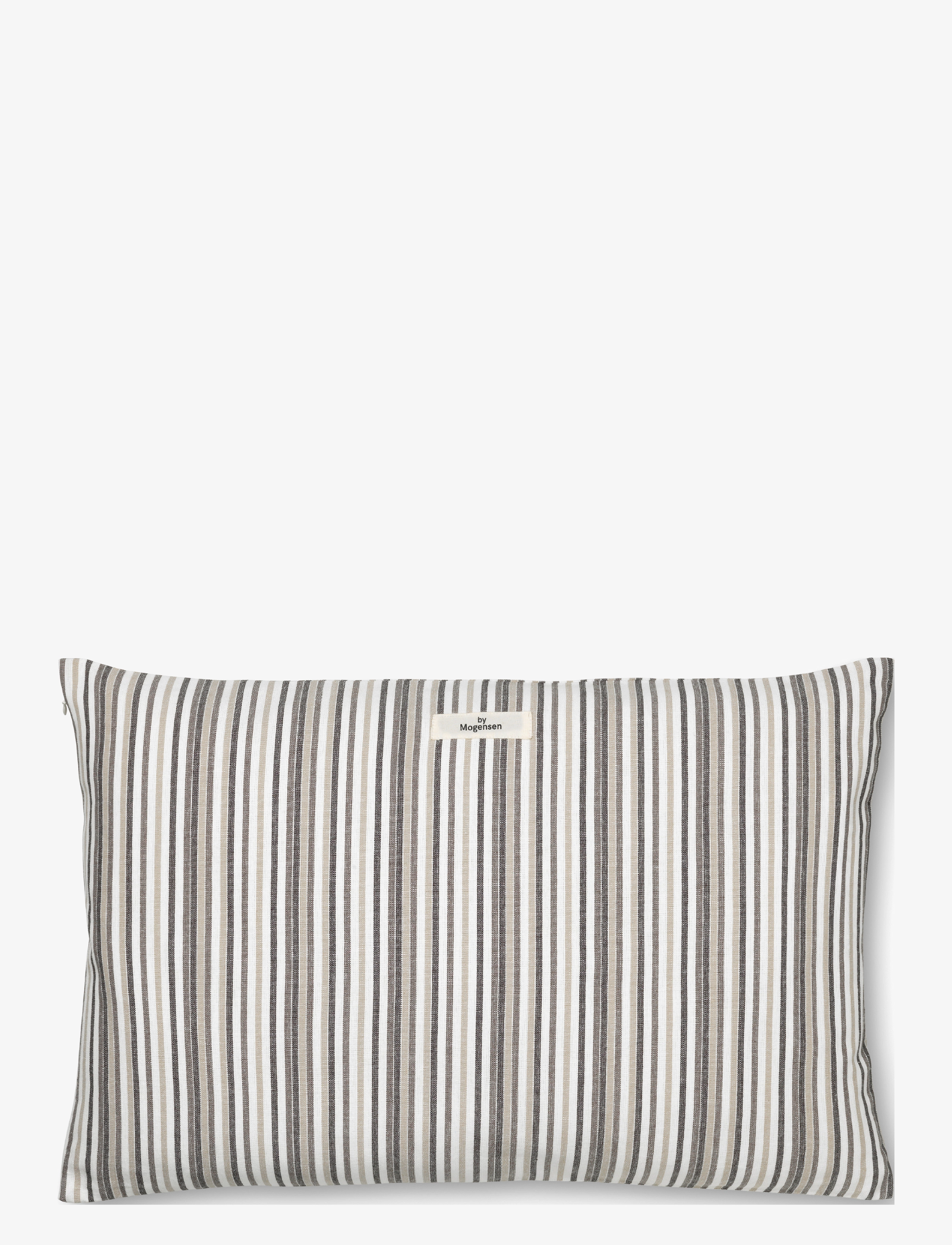 By Mogensen - Putetrekk small stripes - putevar - grey, creme, dark grey, white - 1