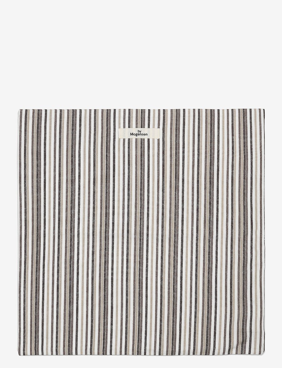 By Mogensen - Pillow cover Small Stripes - madalaimad hinnad - grey, creme, dark grey, white - 0