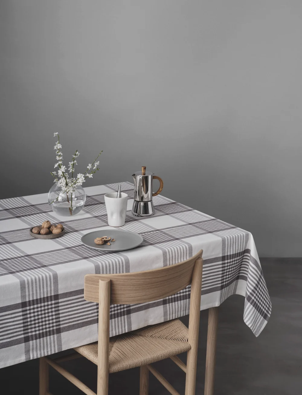 By Mogensen - Table-cloth Large Checks - dukar & löpare - grey, white - 2