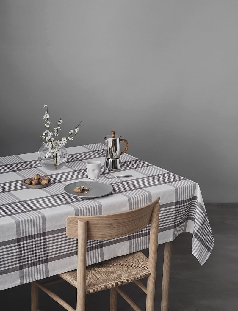 By Mogensen - Table-cloth Large Checks - geschenke unter 100€ - grey, white - 1