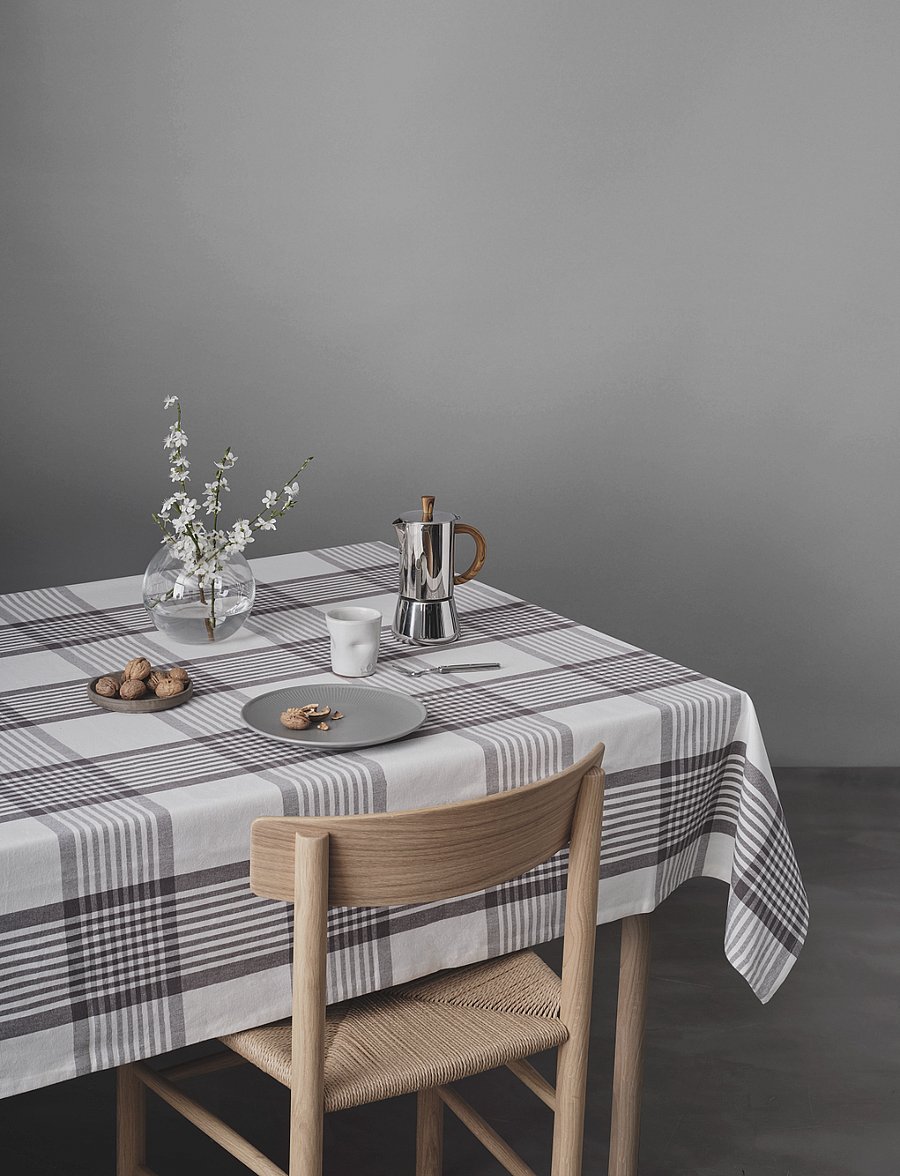 By Mogensen - Table-cloth Large Checks - laudlinad - grey, white - 0