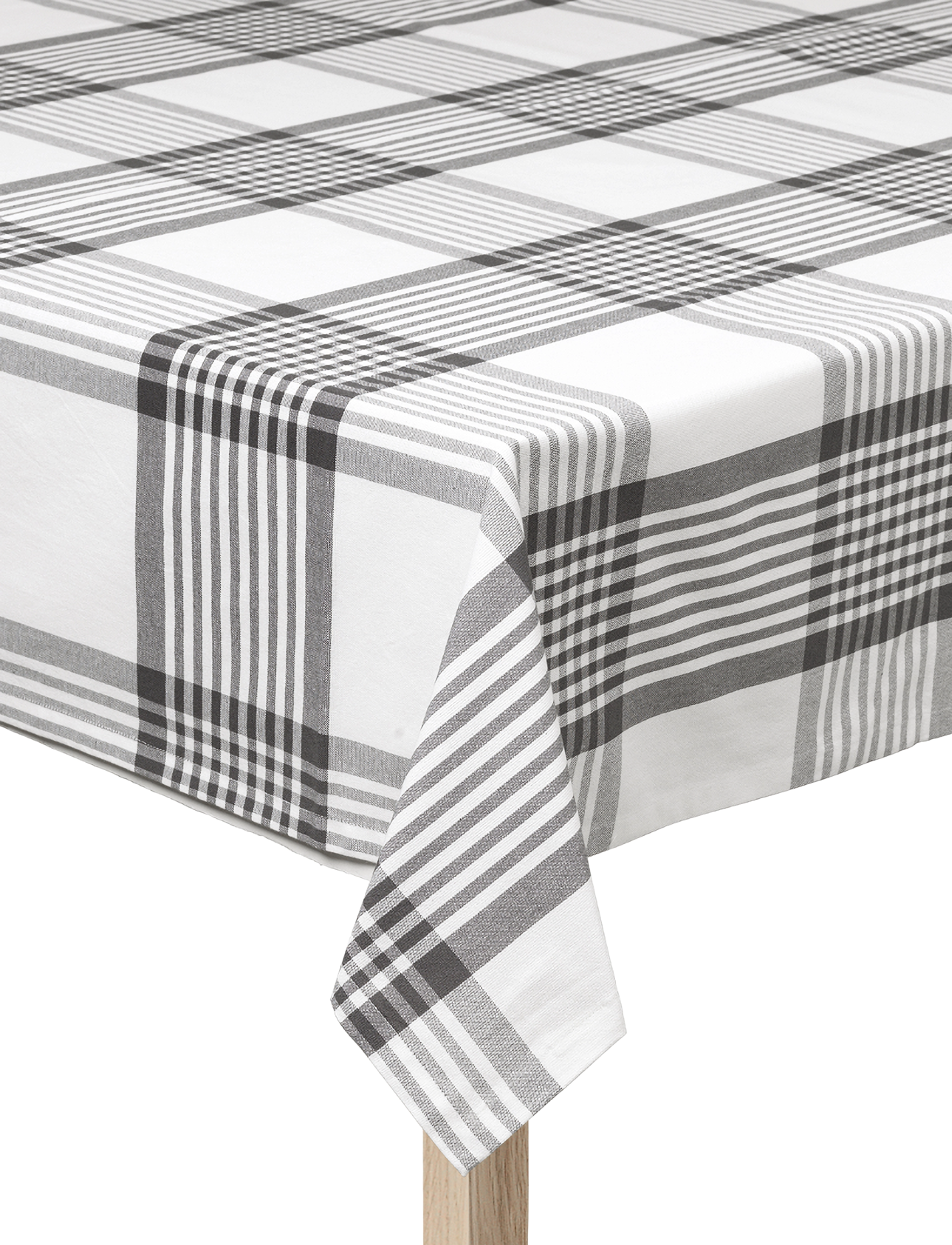 By Mogensen - Dug Large Checks - duge & bordløbere - grey, white - 4