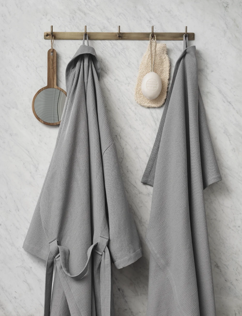 By Mogensen - Bathrobe Gray Waffle - igapäevane stiil - grey - 2