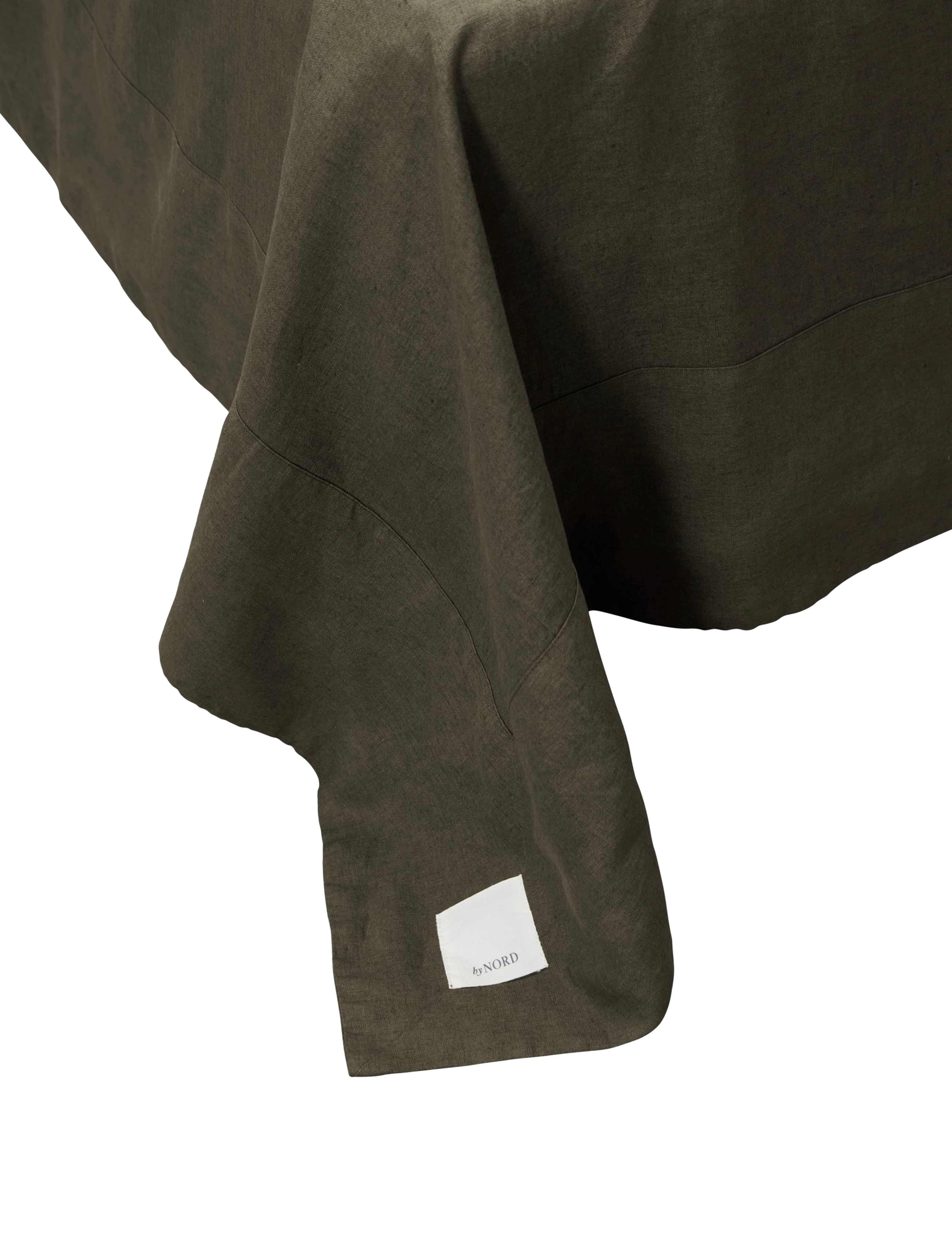 by NORD Bed skirt, Gunhild, Snow w. coal - Schlafzimmertextilien - BARK / green