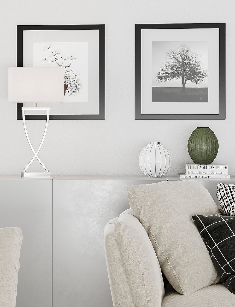 By Rydéns - Table lamp Omega - schreibtisch- & tischlampen - chrome white - 2