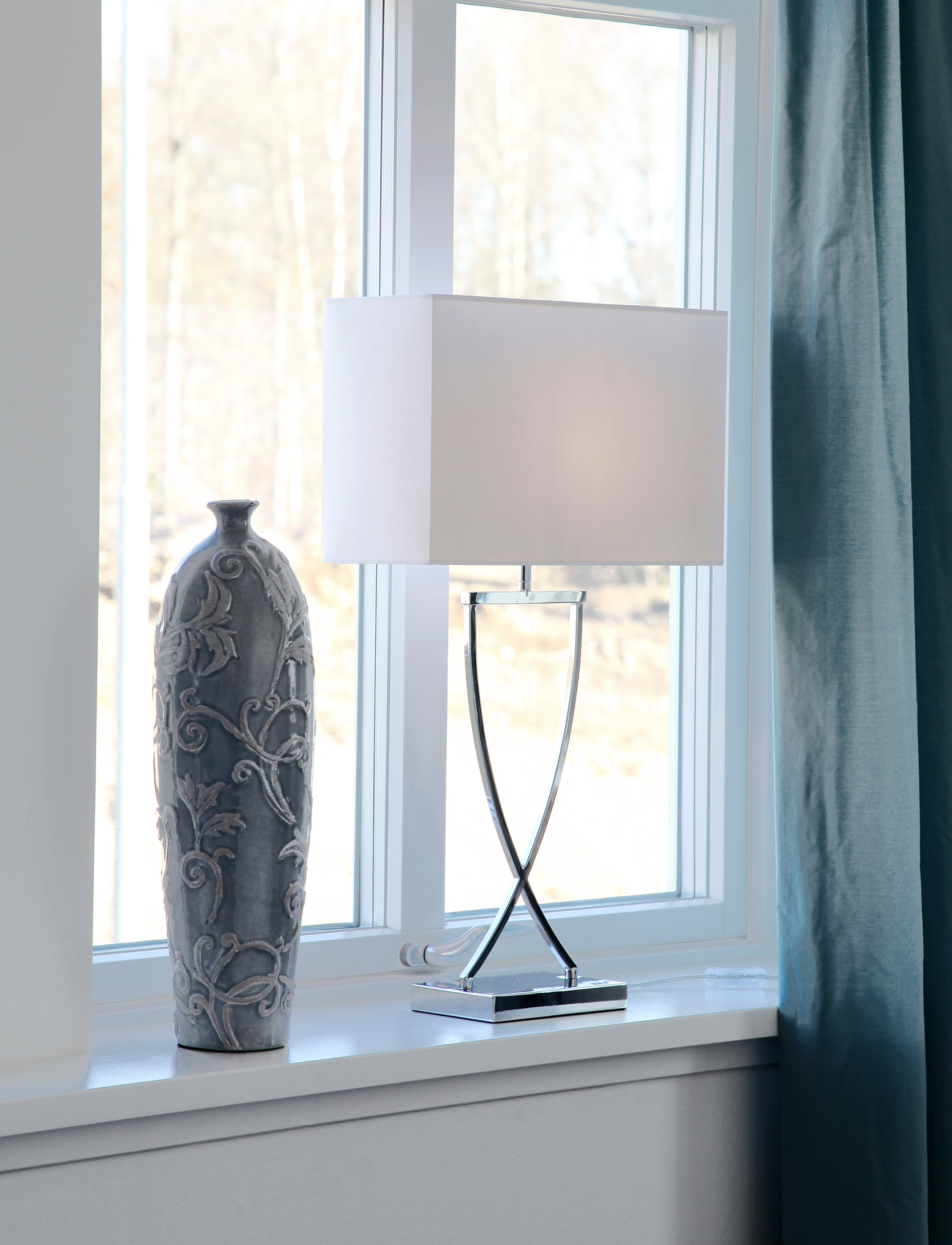 By Rydéns Table Lamp Omega, 16.0X40X69 cm, Lamps, Weiß - Homeware