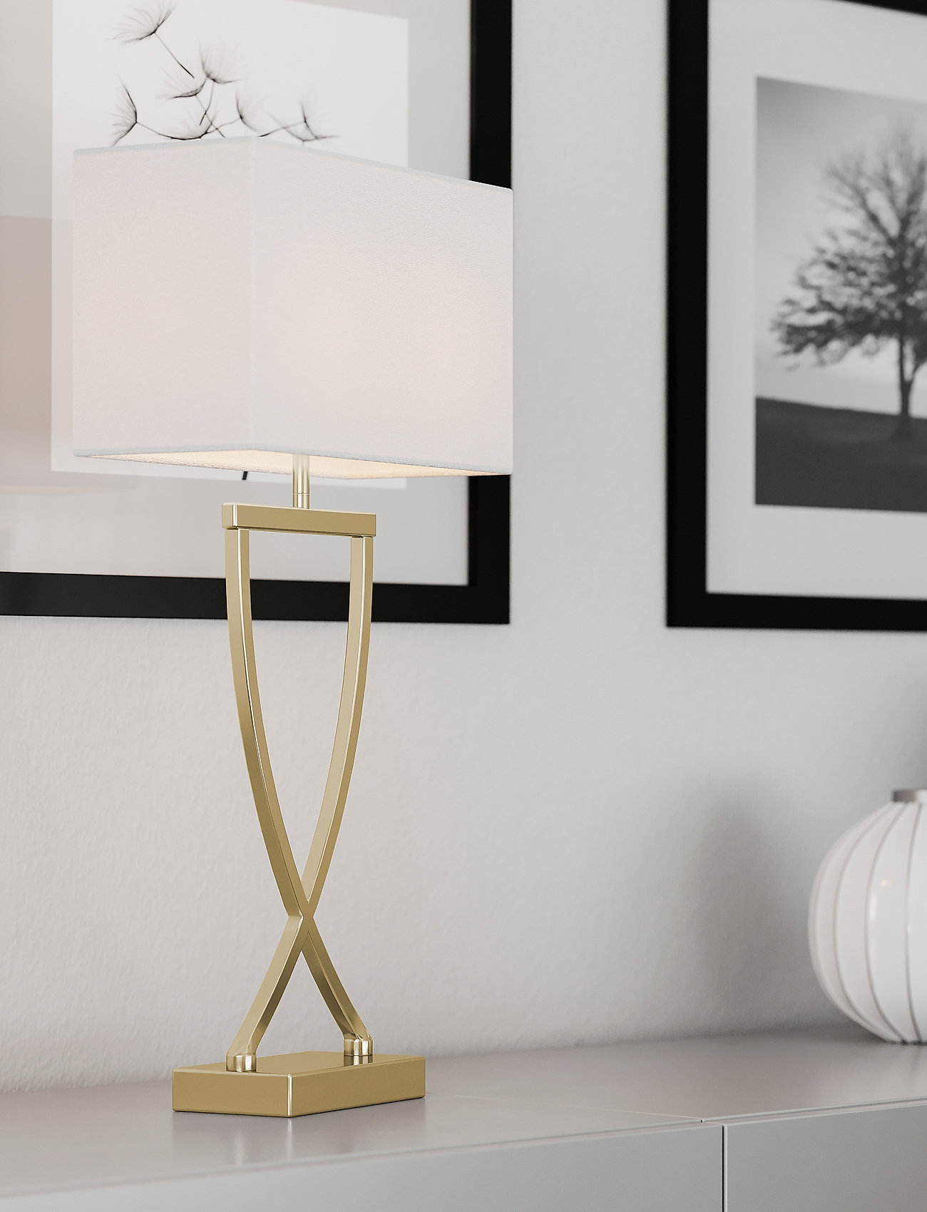 By Rydéns - Omega Table lamp - desk & table lamps - brass white - 1