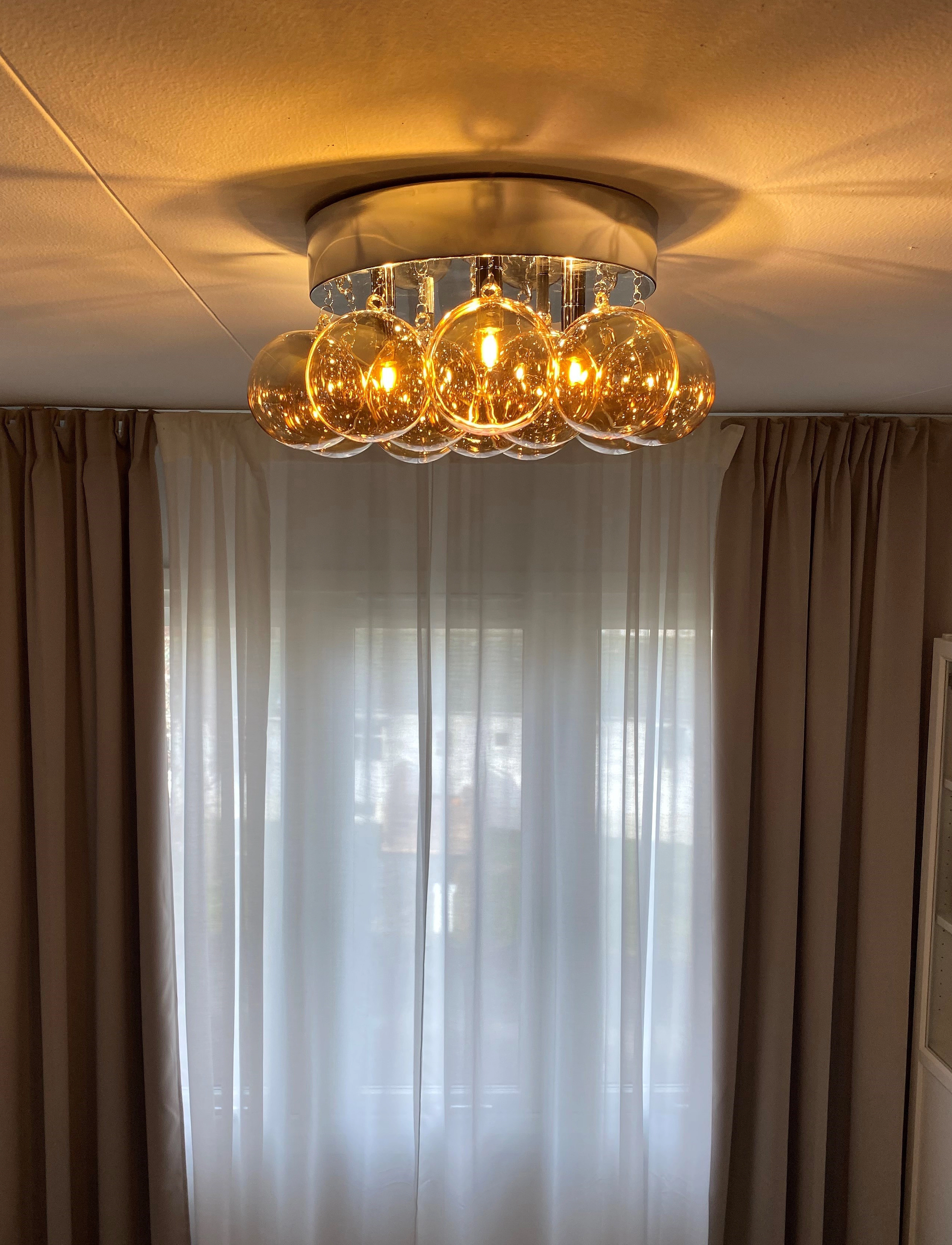 By Rydéns - Bubbles Plafond - deckeneinbauleuchten - chrome/amber - 2