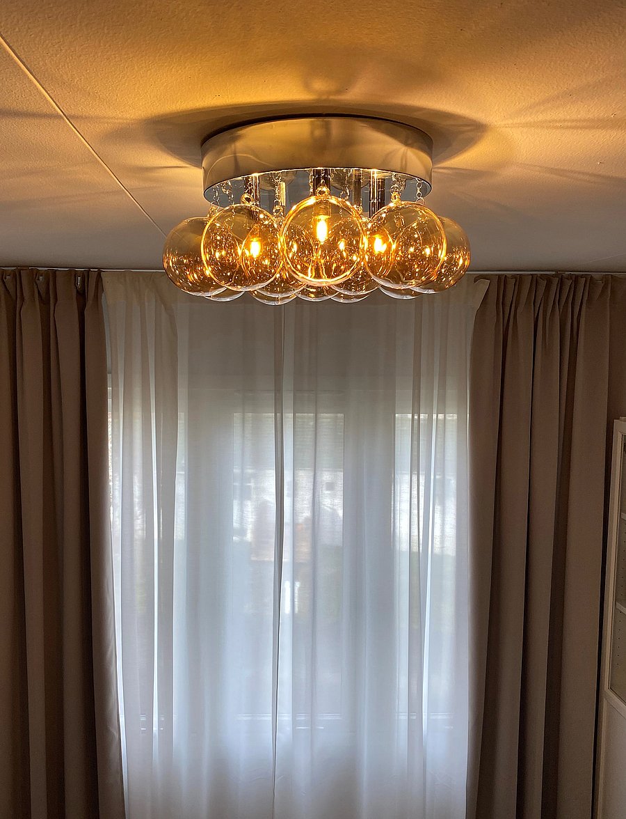 By Rydéns - Bubbles Plafond - flush mount ceiling lights - chrome/amber - 2