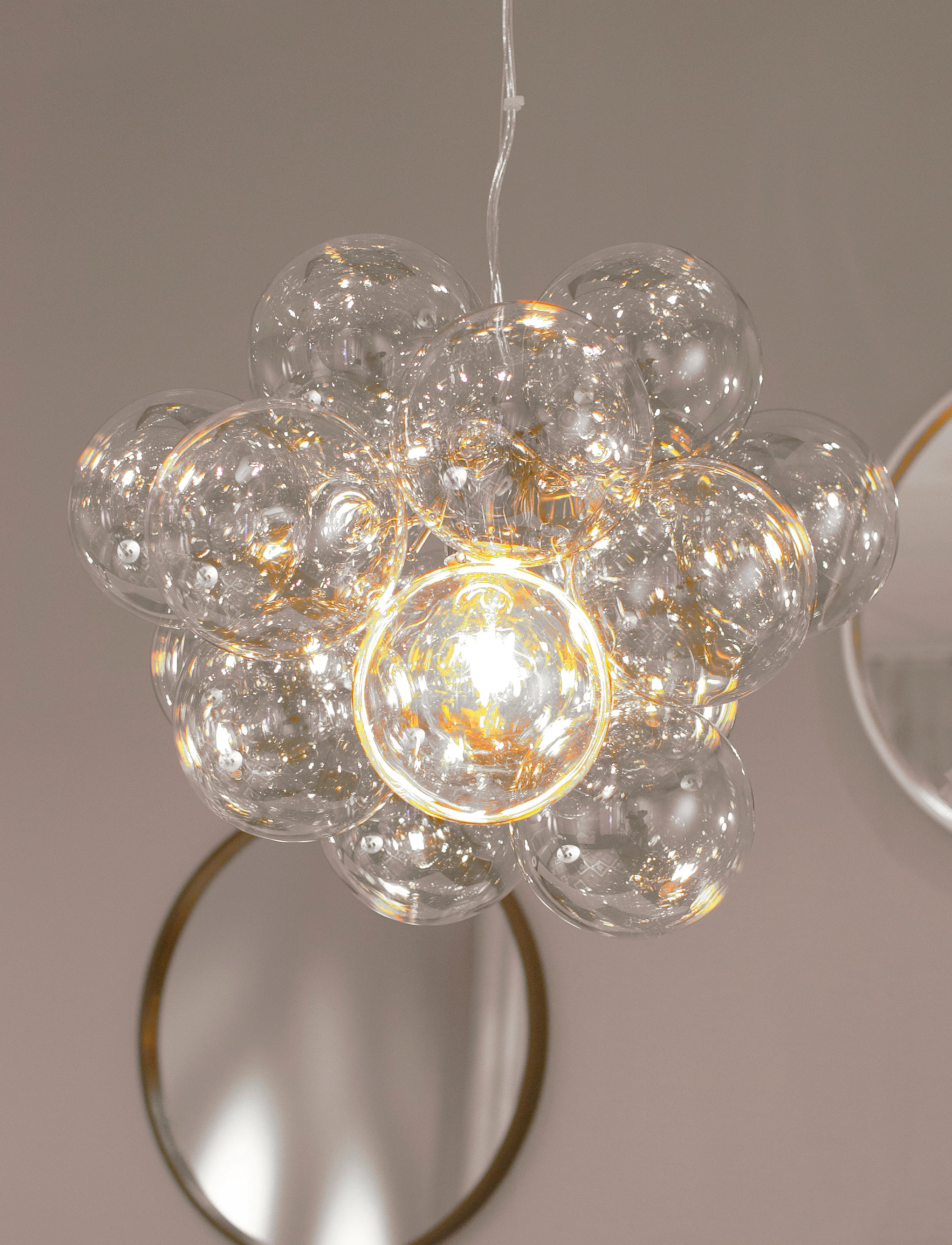 By Rydéns - Bubbles Pendant Light - chrome/clear - 2