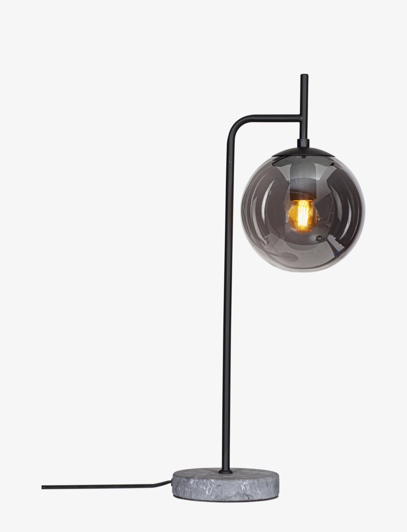 By Rydéns Boyle Bordlampe, Røggrå, Bordlampe, Sort, Str: 18X27X60CM