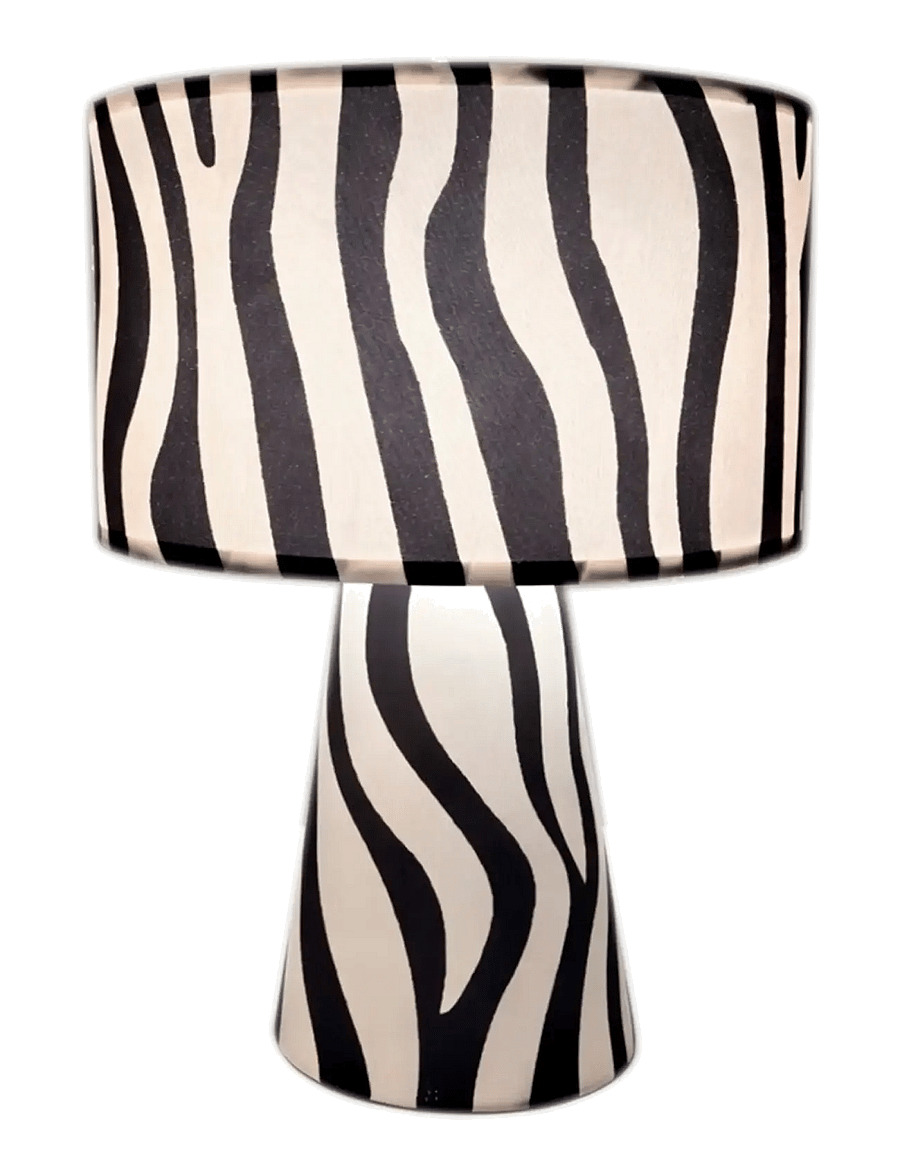 By Rydéns - Zany Zebra table light H43cm black/white - laualambid - svart/vit - 1