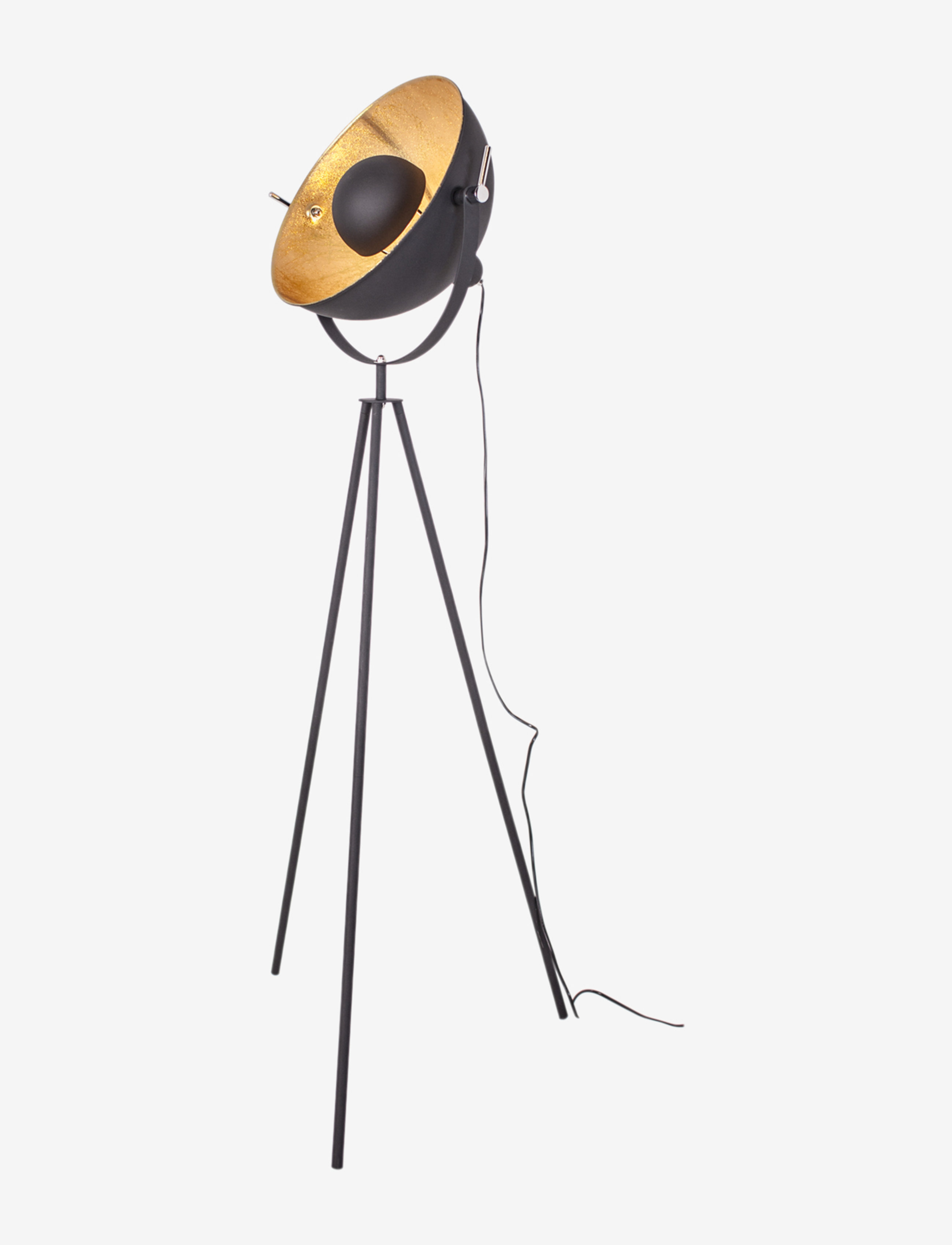 By Rydéns Captain Mini Floor Lamp, Gulvlampe, Sort, Str: 38.5X45X145CM
