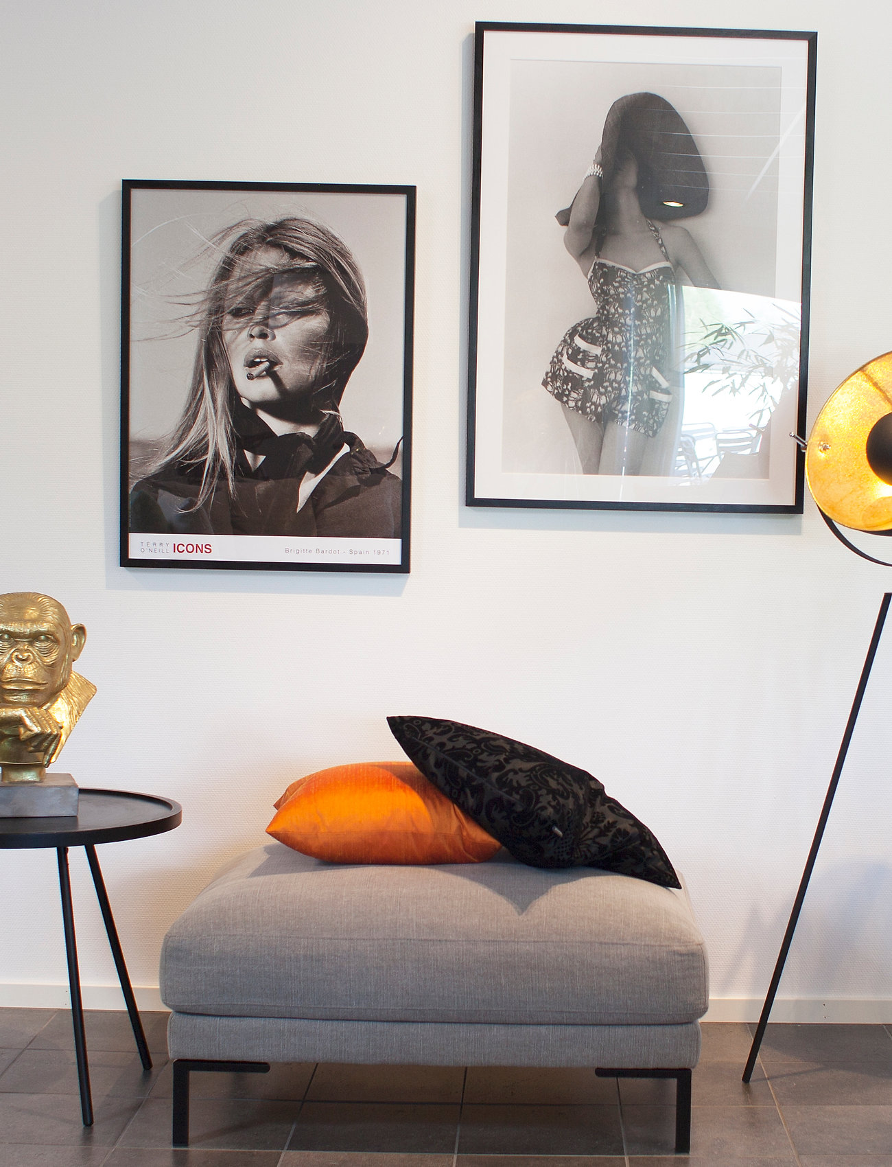 By Rydéns Captain Mini Floor Lamp, 38.5X45X145 cm, Lamps, Schwarz - Homeware