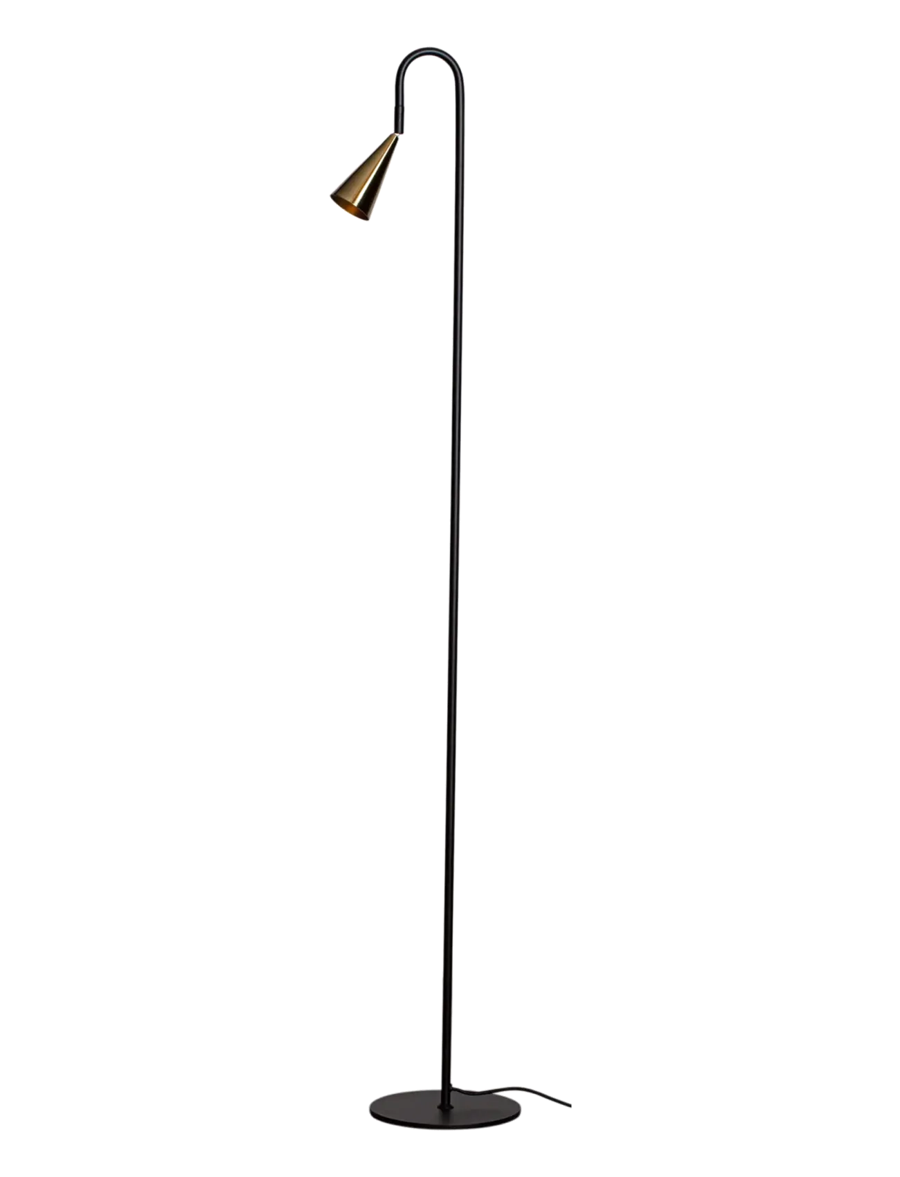 By Rydéns - Spline floor light H140cm black/brass - golvlampor - svart/mÄssing - 2