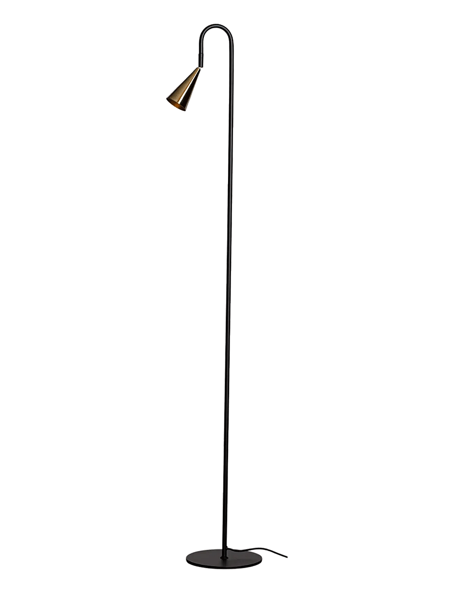 By Rydéns - Spline floor light H140cm black/brass - stehlampen - svart/mÄssing - 2