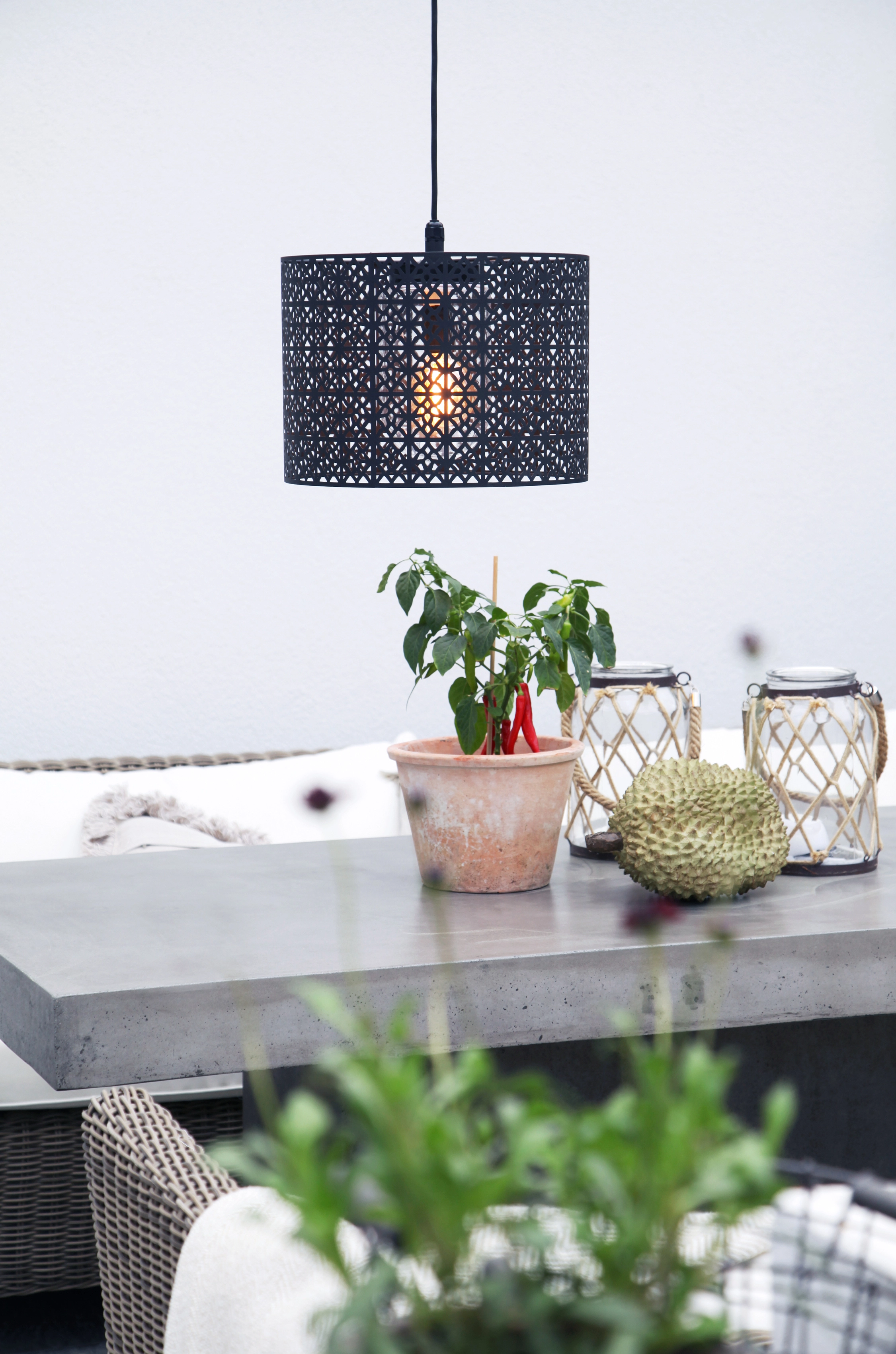 By Rydéns Maison Loftlampe Ip44 Sand Sort, 36.0X36X26 cm, Ceiling Lamps, Schwarz - Pendant Homeware
