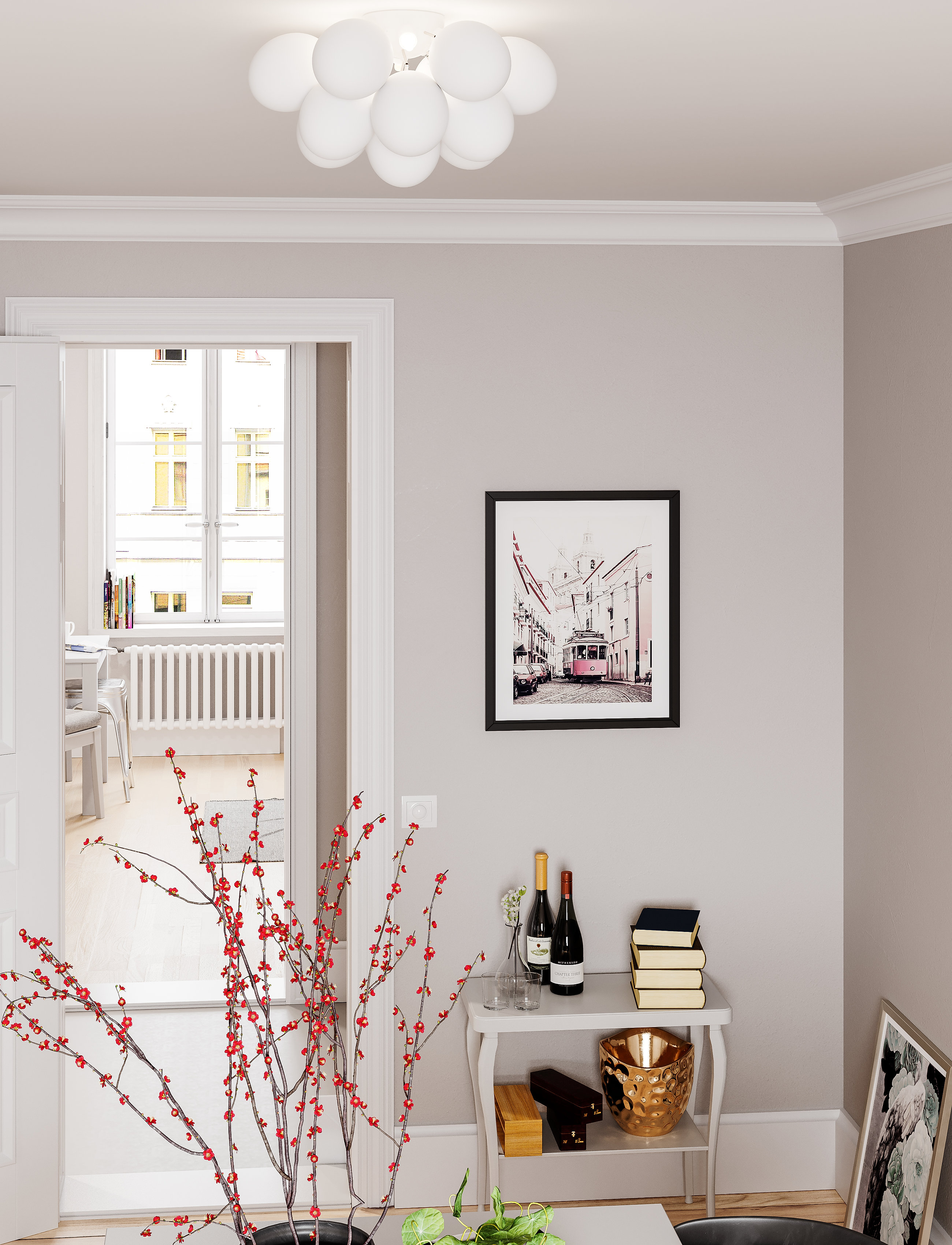 By Rydéns Gross Ceiling Light, 30X20 cm, Lamps, Weiß - Flush Mount Lights, Homeware