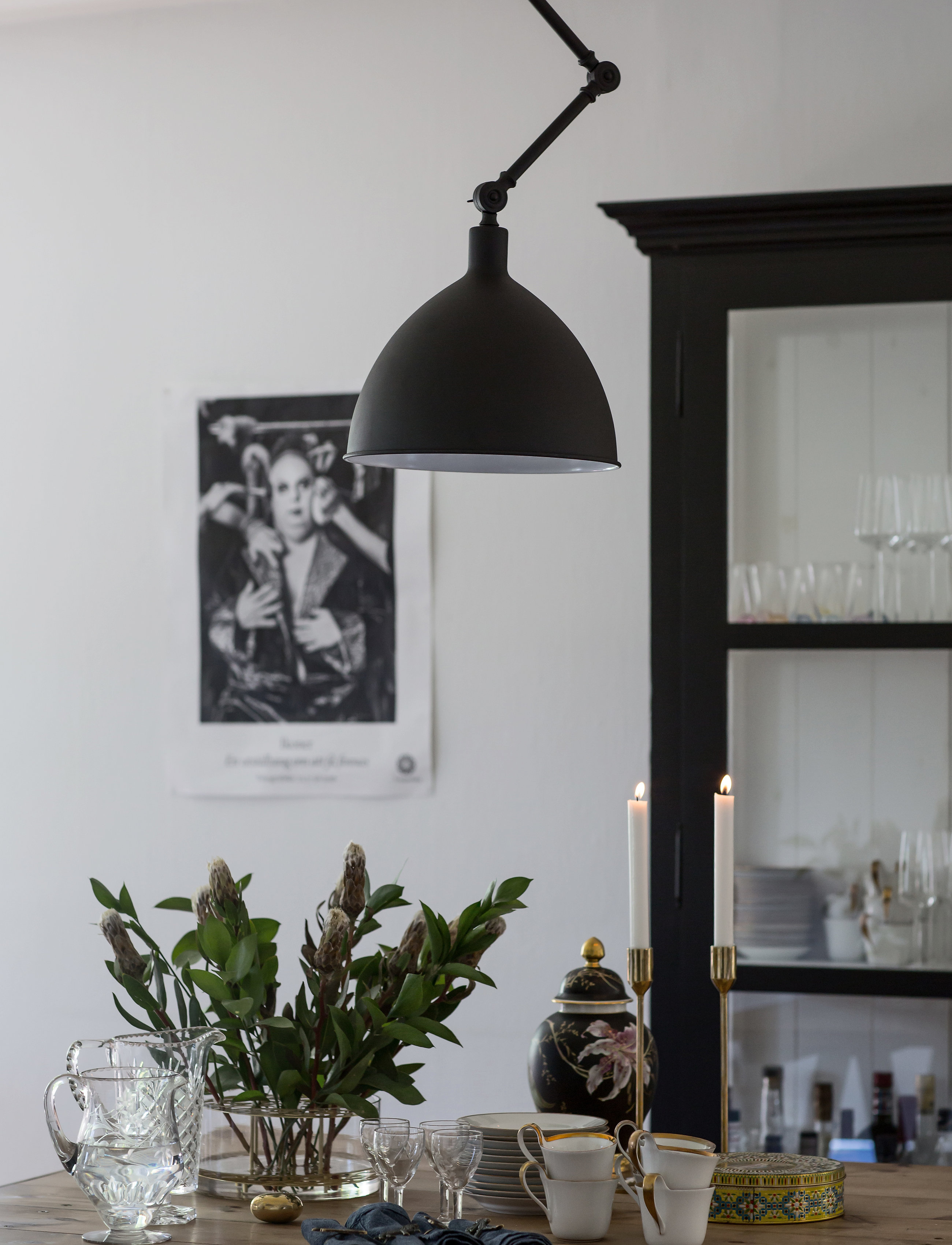 By Rydéns Bazar Ceiling Lamp, Ø30X105 cm, Lamps, Schwarz - Homeware