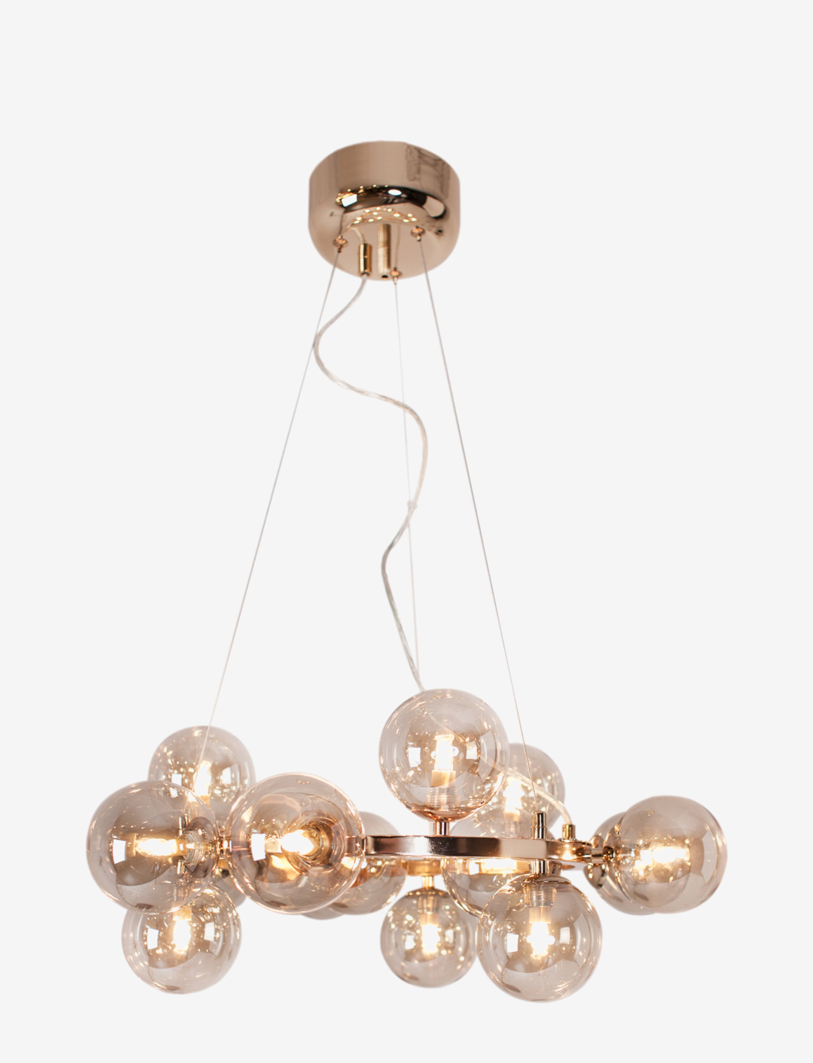 By Rydéns Splendor Ceiling Lamp, Pendellampe, Guld, Str: Ø58X120CM
