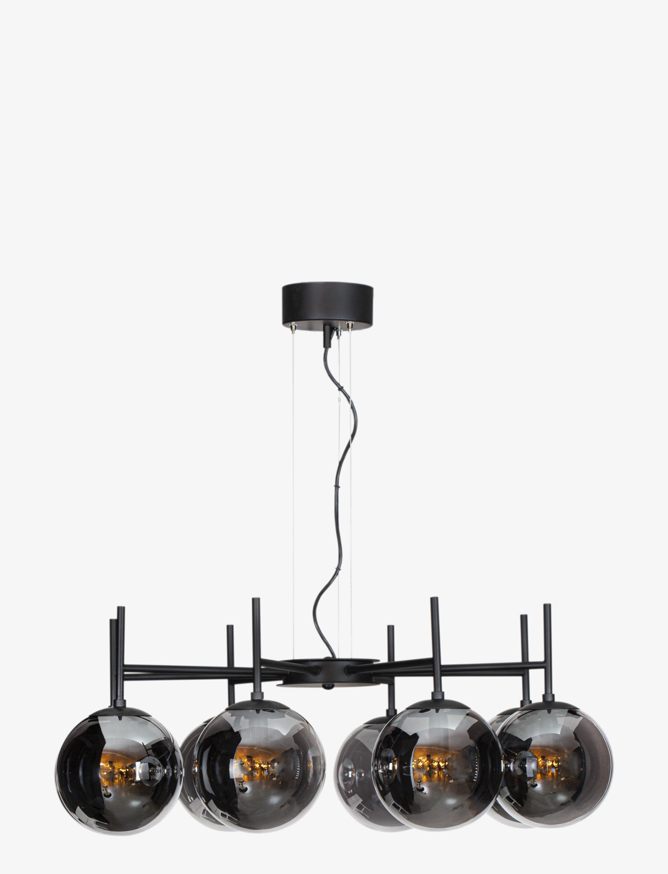By Rydéns Boyle Loftslampe Med 8 Lys, Røggrå, 83X31.5 cm, Black, Loftslamper > Pendellamper, Unisex