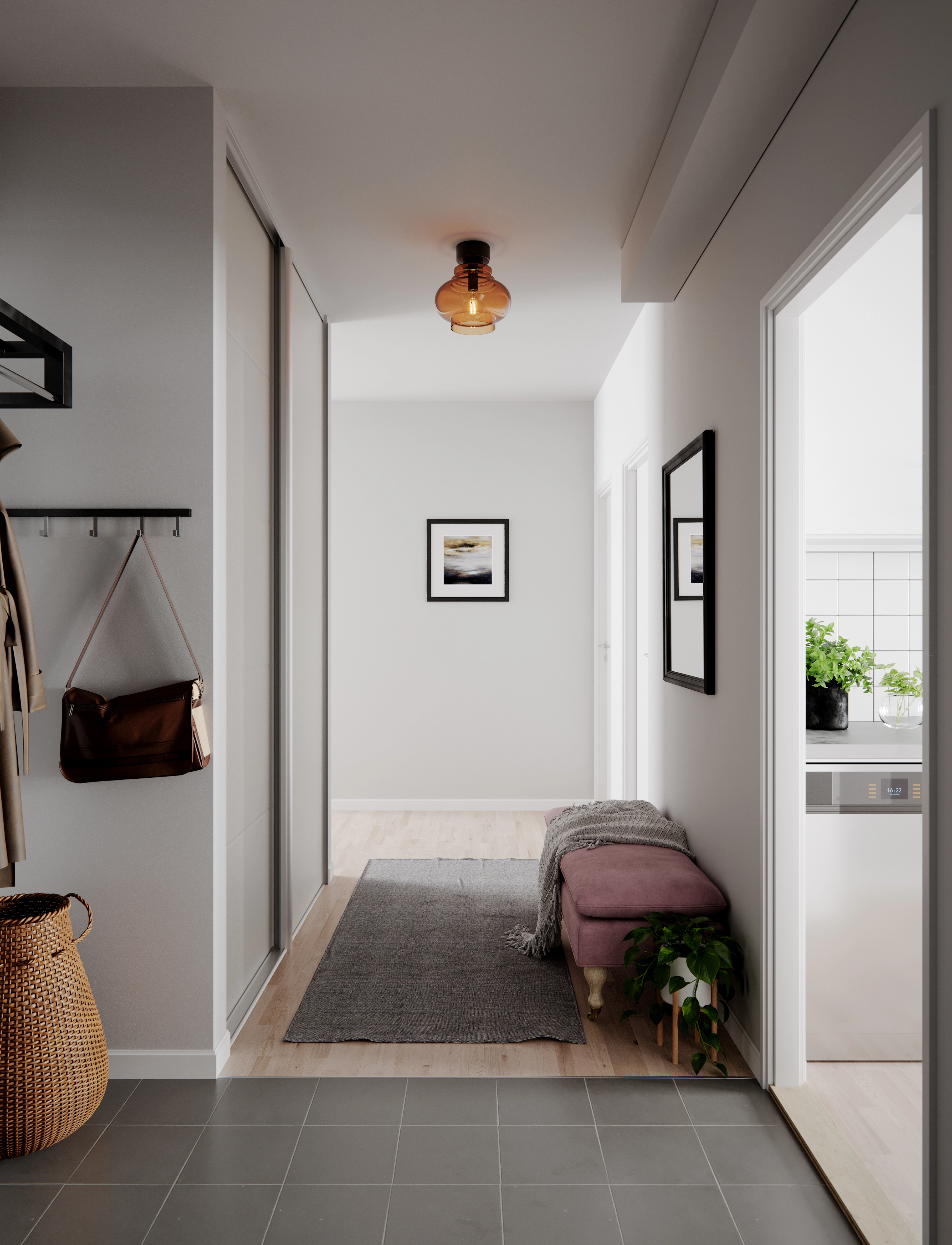 By Rydéns Dolores Loftslampe, Ø 30 Cm, Cognacfarvet, Ø30X30 cm, Ceiling Lamps, Orange - Flush Mount Lights, Homeware