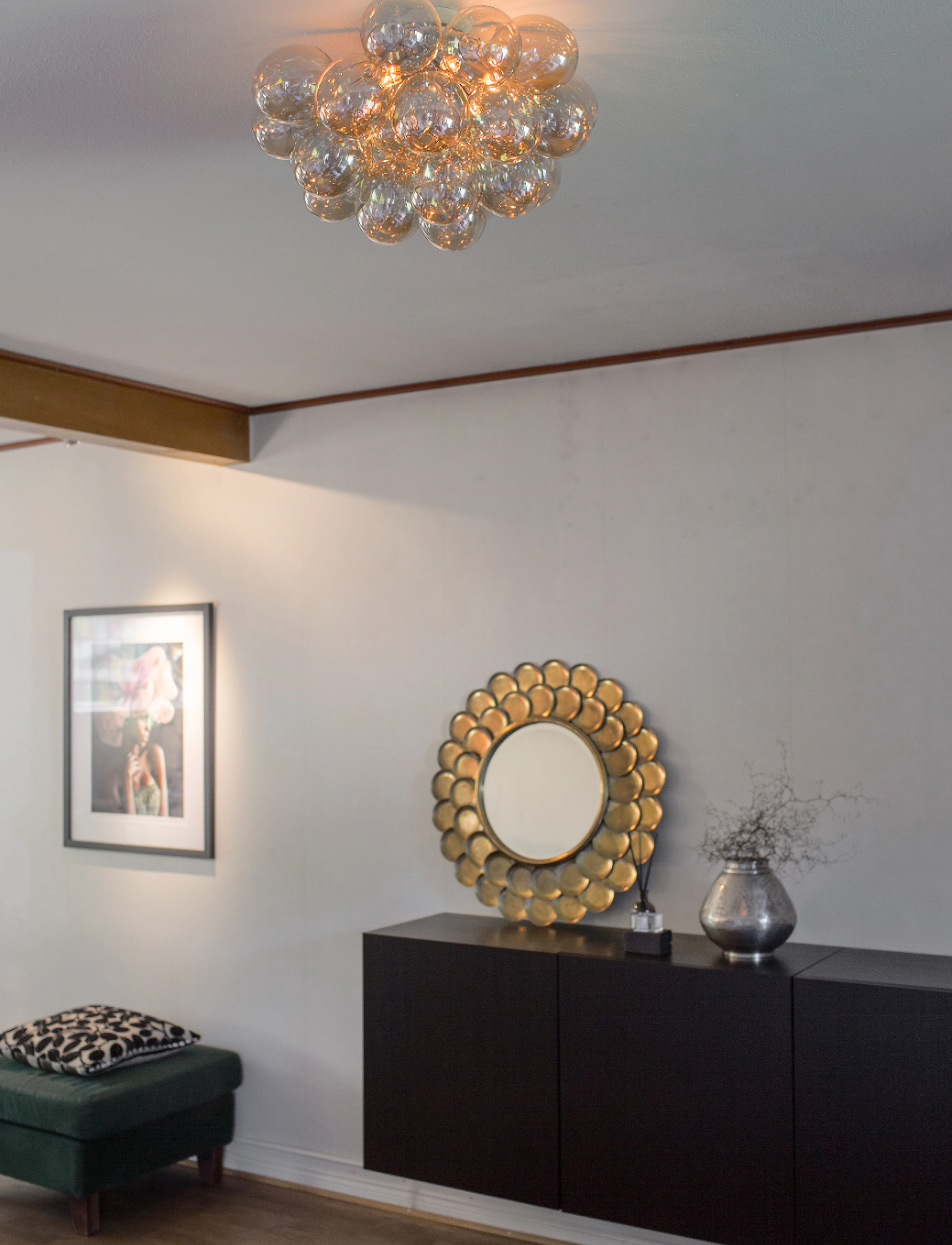 By Rydéns Loft, Ø50X27 cm, Ceiling Lamps, Gold - Flush Mount Lights, Homeware
