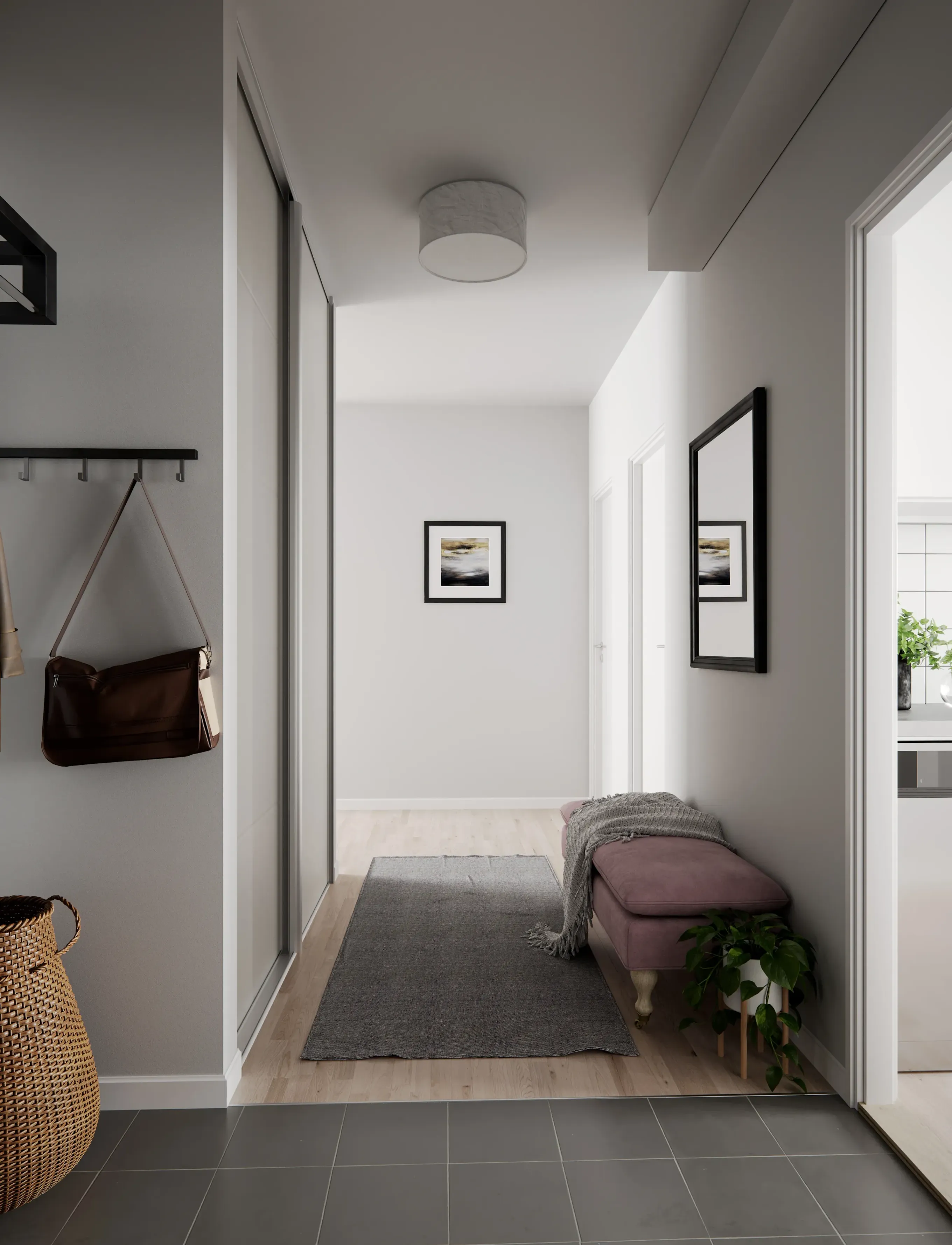By Rydéns, H:19.5 cm, Ceiling Lamps, Weiß - Flush Mount Lights, Homeware