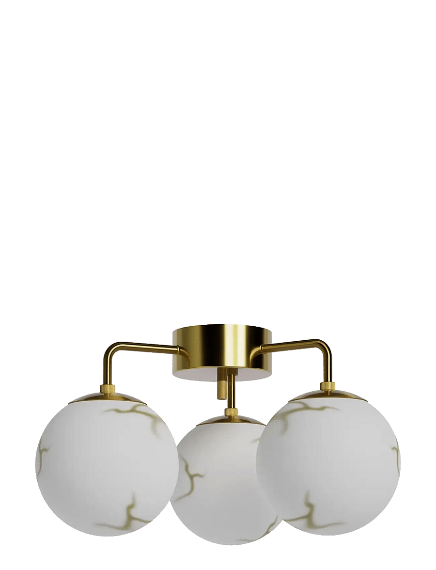 By Rydéns - Bellagio ceiling lamp - deckeneinbauleuchten - brass/white - 1