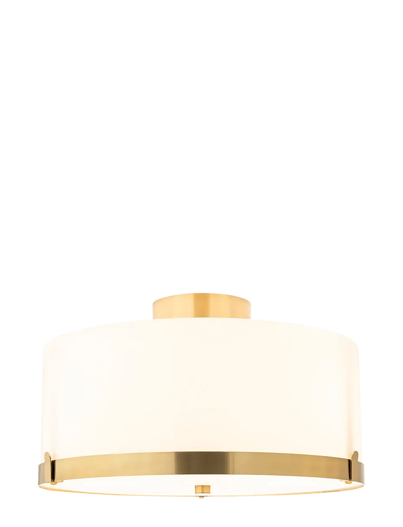 By Rydéns - Ceiling lamp Marcel - plafoonid - white shiny/brass - 1